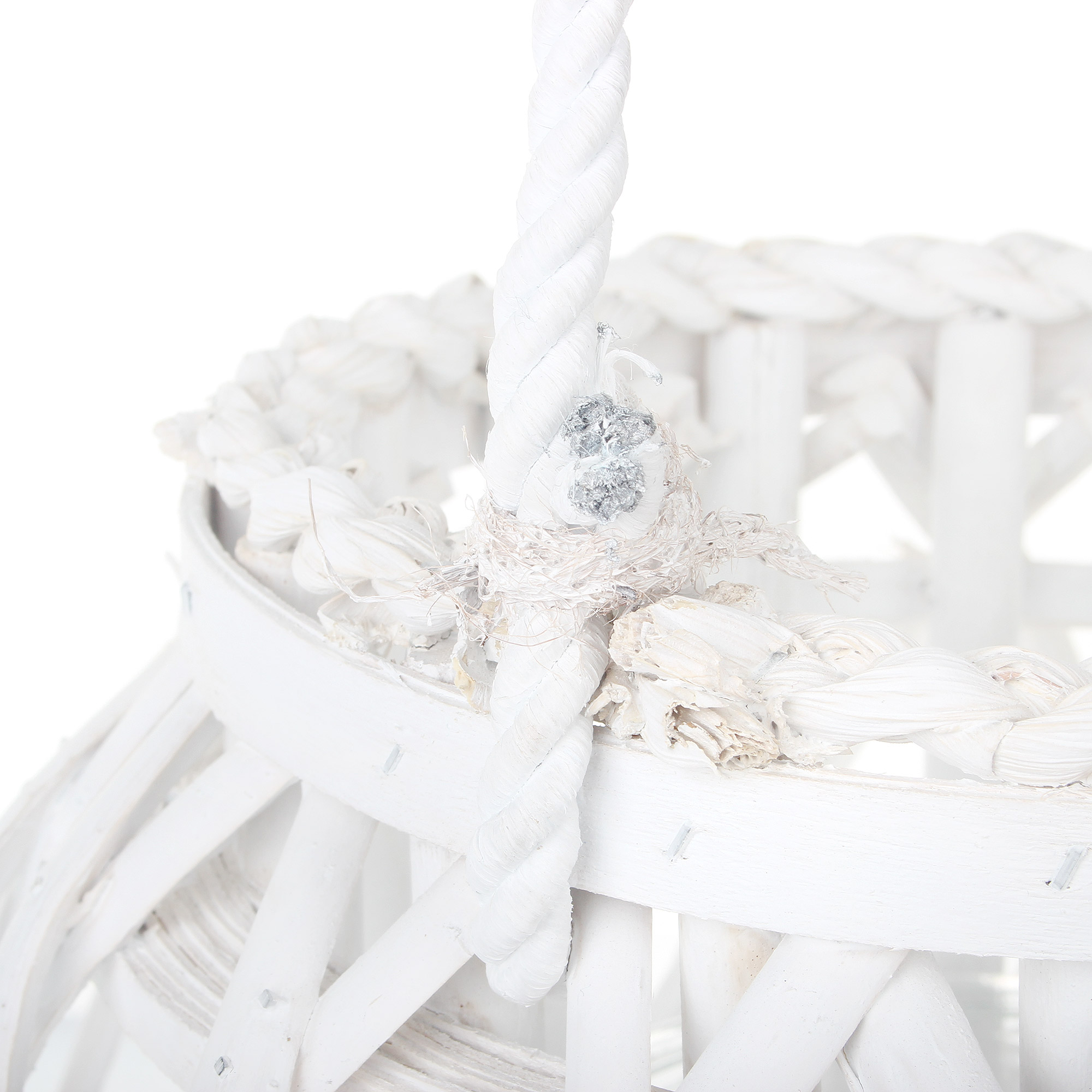 Фонарь Dekor pap плетенный 18х41х18 см, цвет белый - фото 2