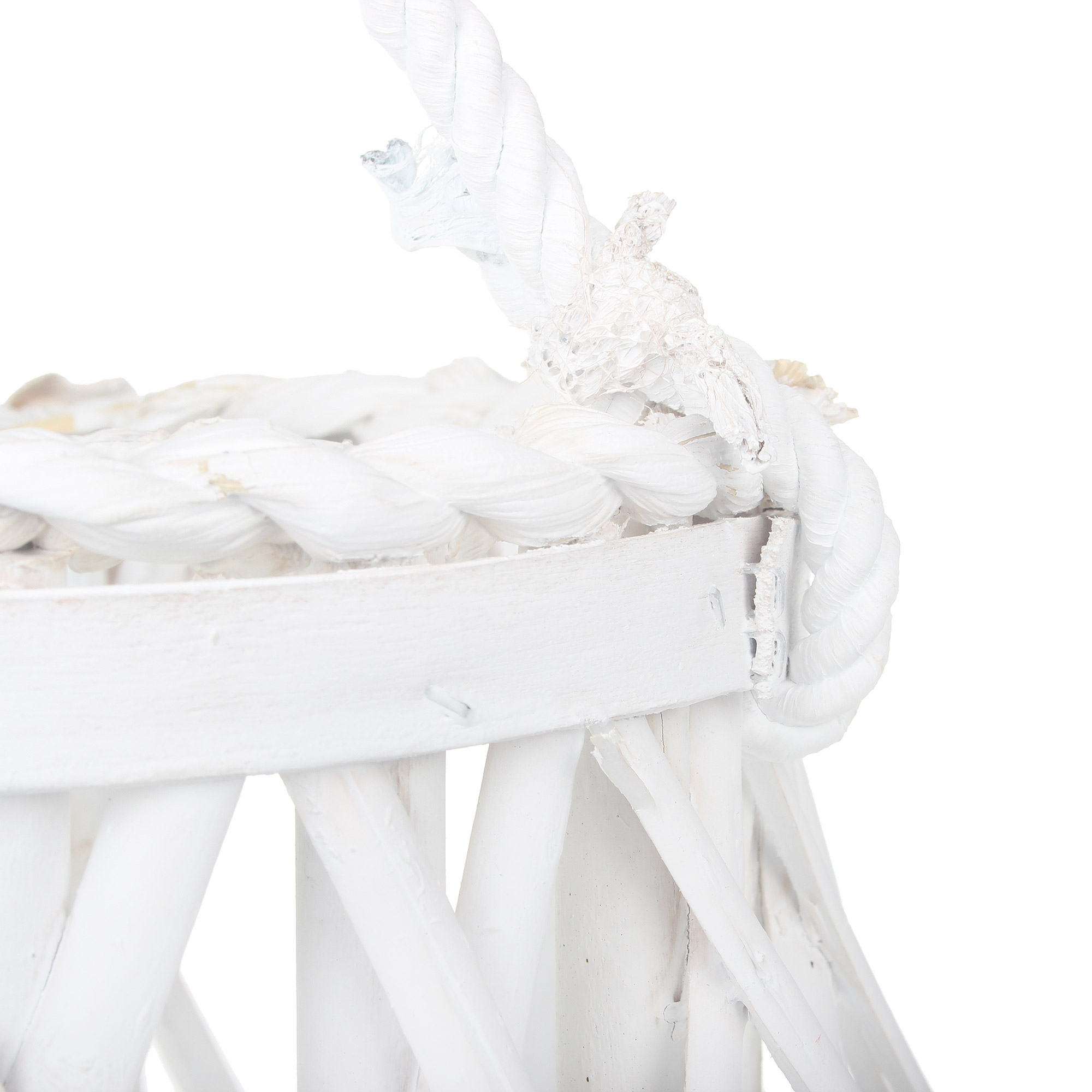 Фонарь Dekor pap плетенный 17х42х17 см, цвет белый - фото 2