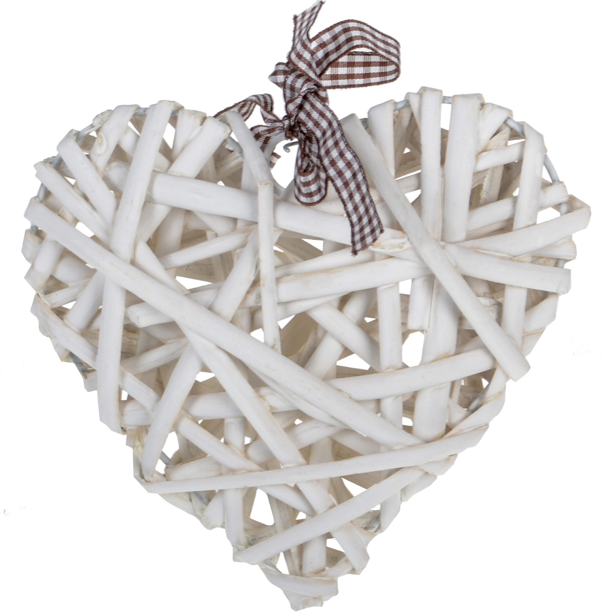 фото Декоративная подвеска dekor pap сердце белая 15 см