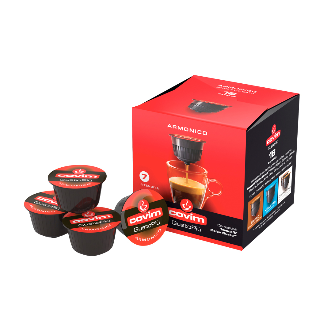 фото Кофе в капсулах covim gusto armonico для системы nescafe dolce gusto, 16 шт