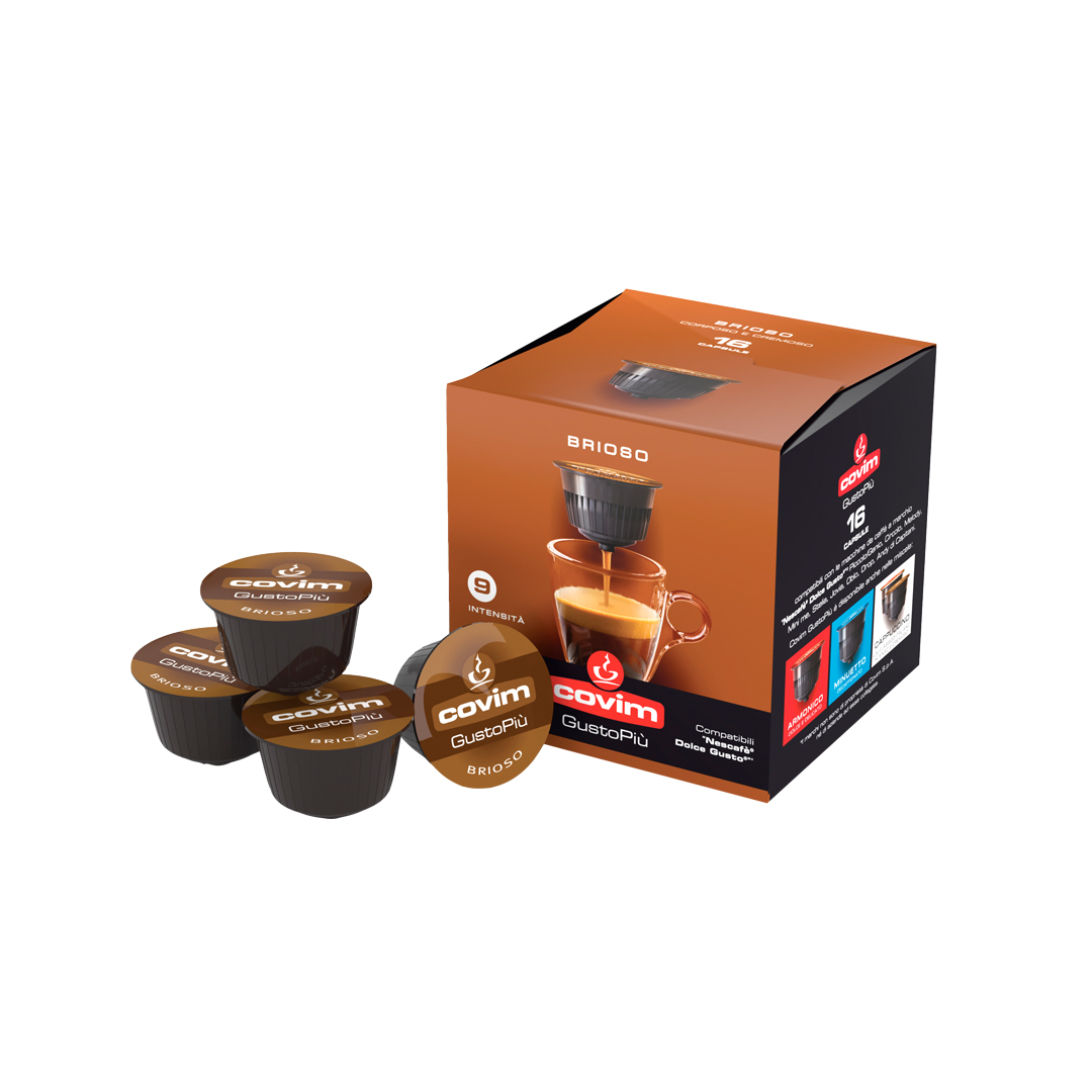 фото Кофе в капсулах covim gusto brioso для системы nescafe dolce gusto, 16 шт