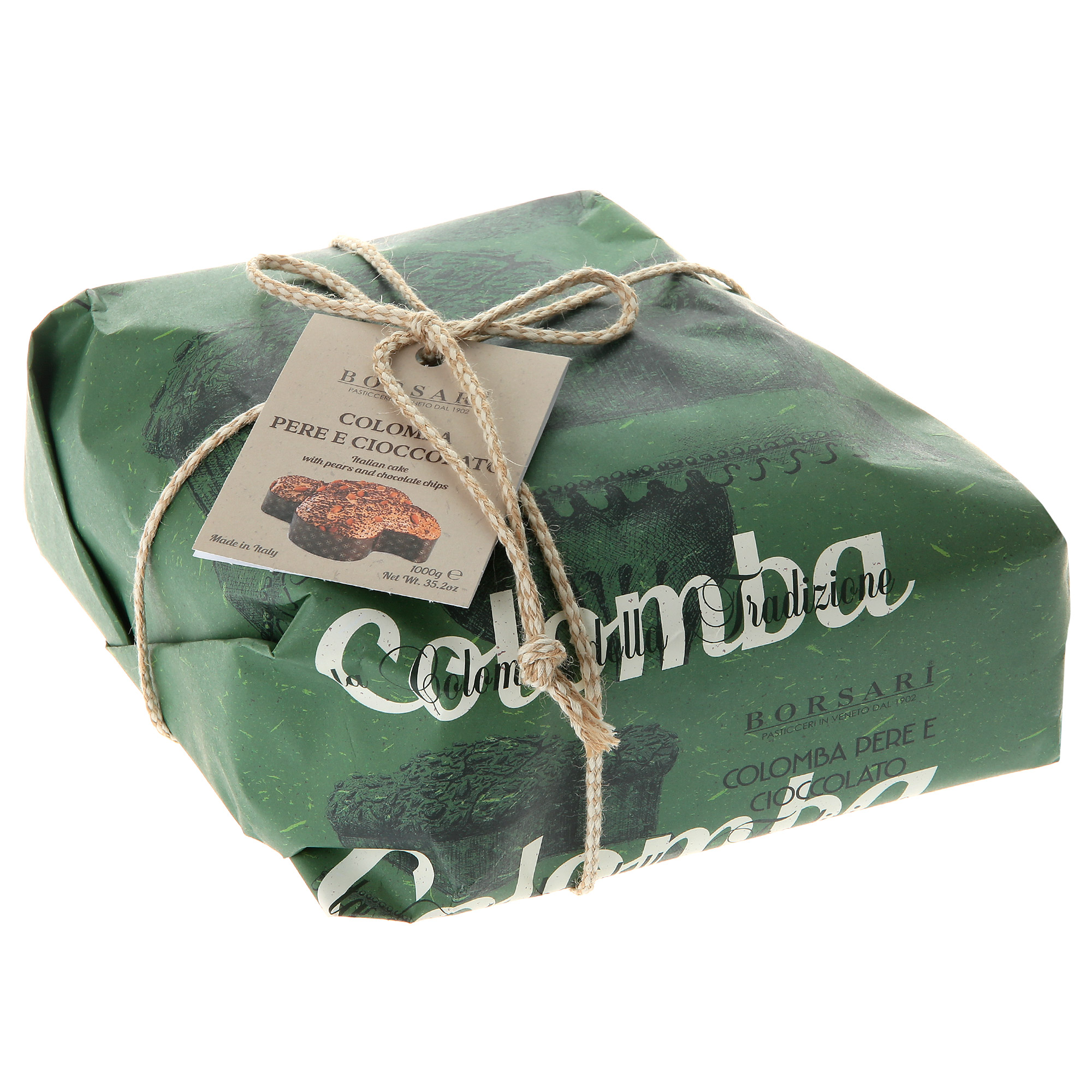 Кекс Borsari Colomba с грушей и шоколадной крошкой, 1 кг