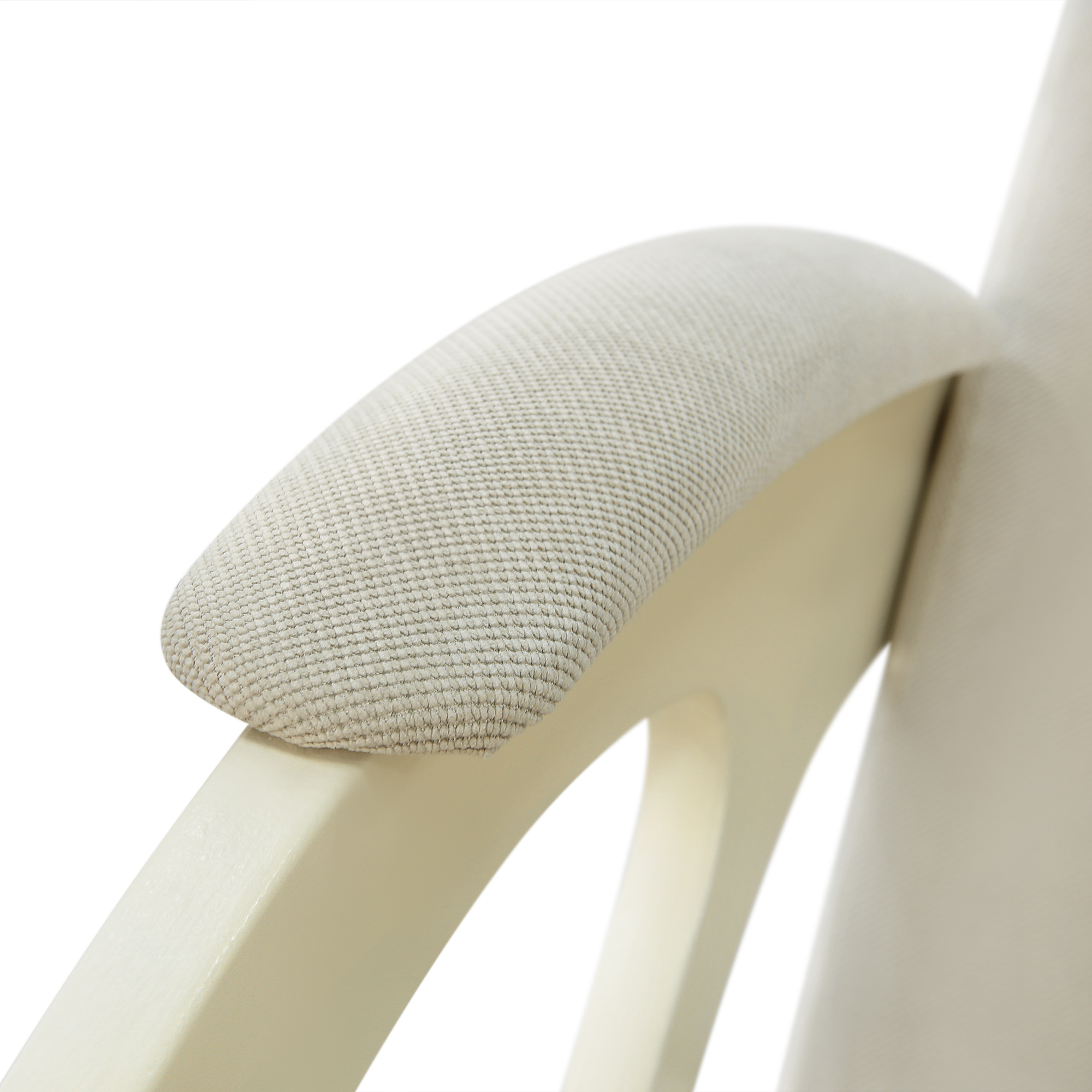 Кресло-качалка Комфорт-мебель Лара сливочный L grey v, цвет белый - фото 4