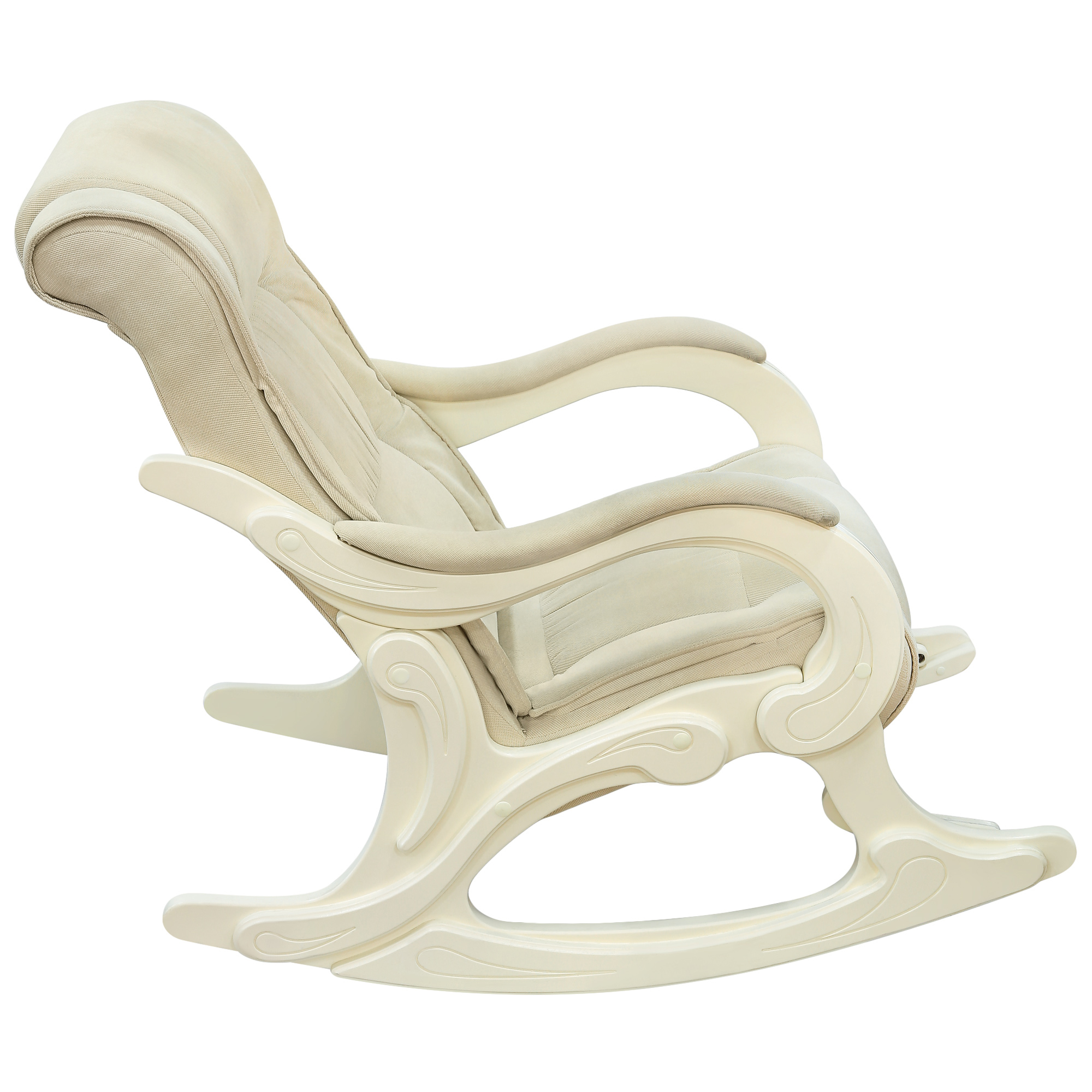 фото Кресло-качалка комфорт-мебель vanilla v патрисия сливочный 69х126х96 см