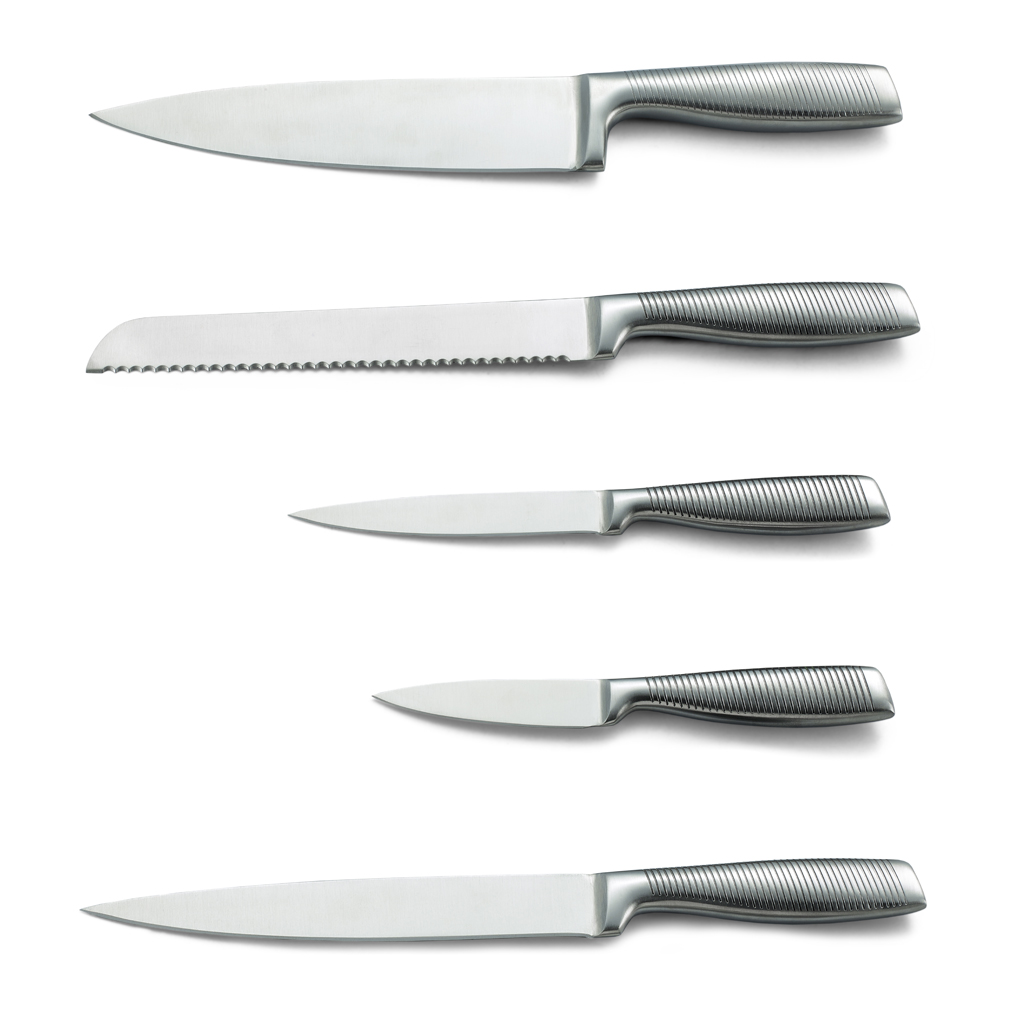Набор ножей в подставке Fissman Bremen 5 шт, цвет серебристый - фото 2