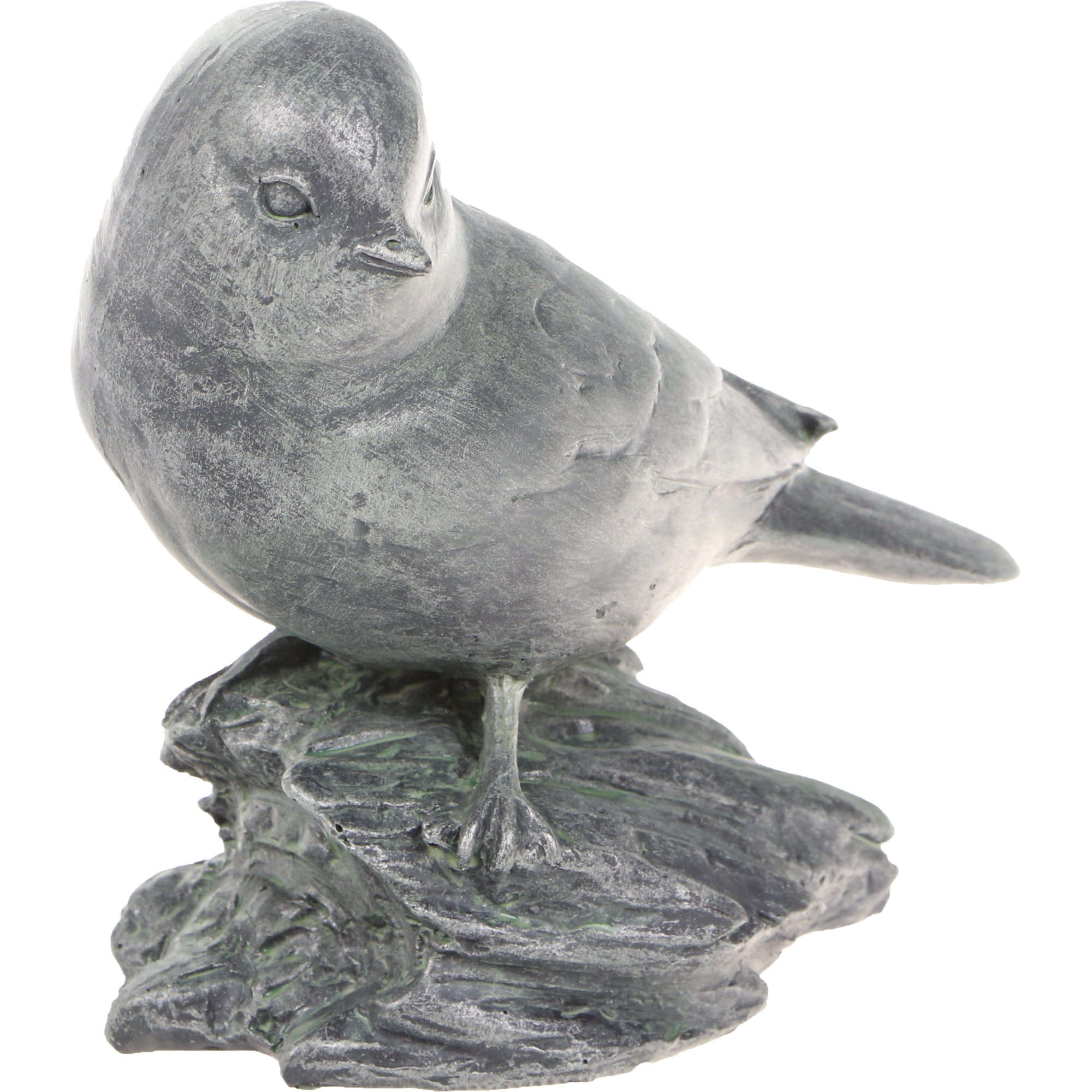 фото Фигурка kaemingk garden птичка серебряная 7х12,5 см