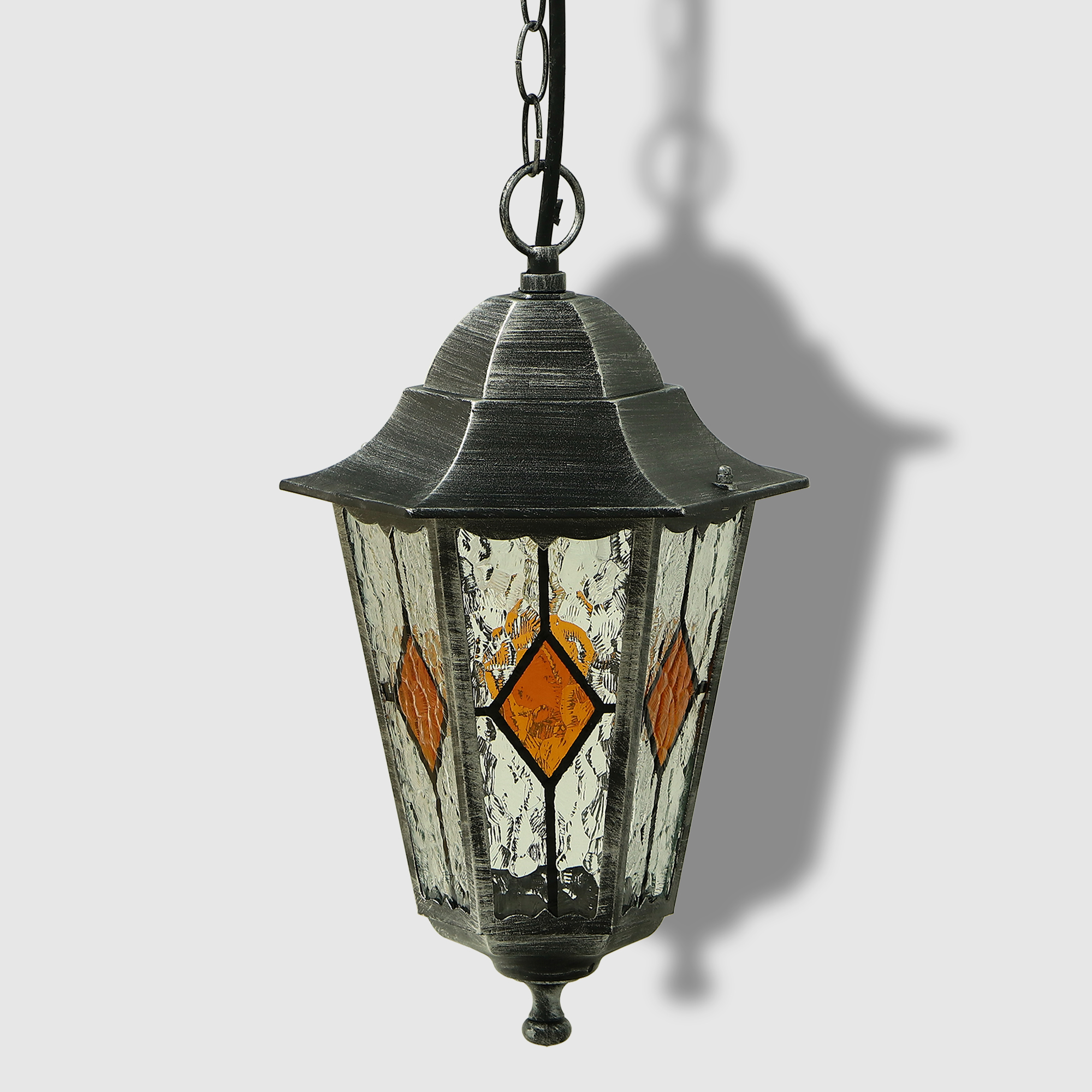 Светильник подвесной Amber Lamp садовый 8005LB черное серебро - фото 3