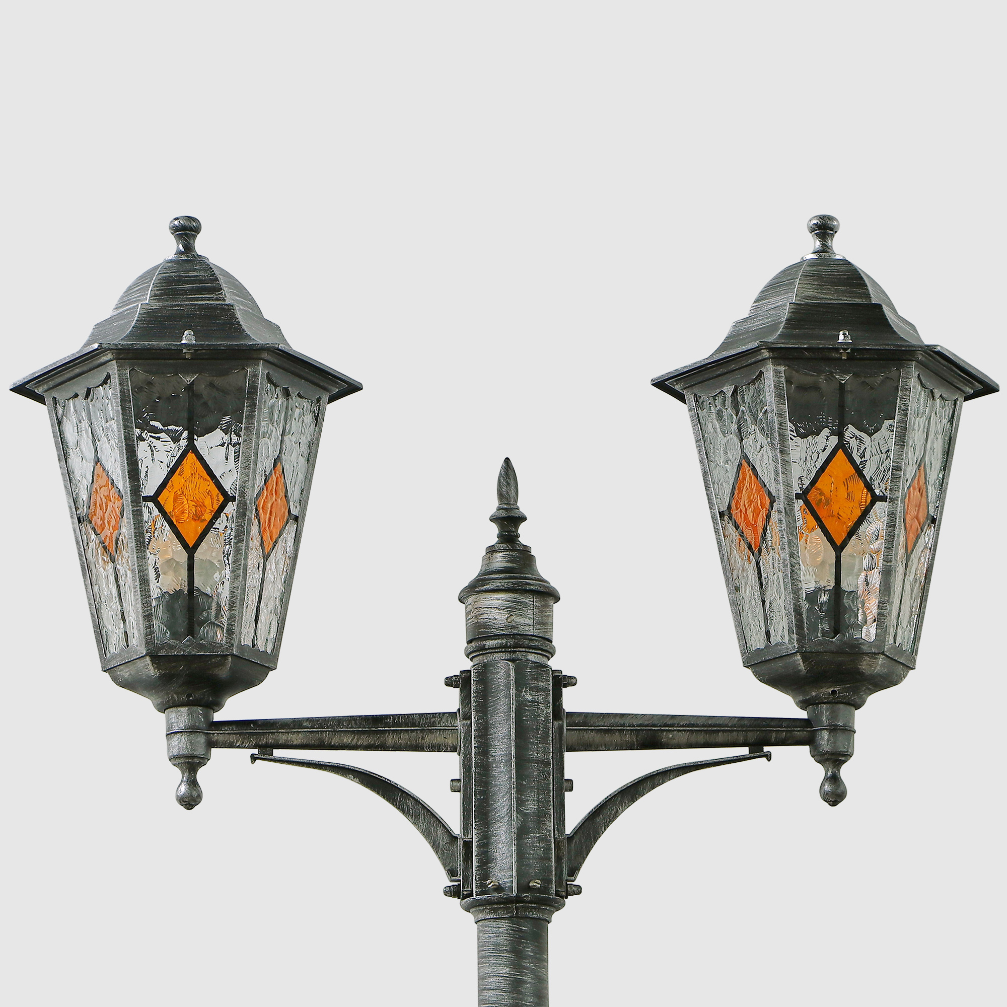 Светильник напольный Amber Lamp 9002B садовый черное серебро - фото 3
