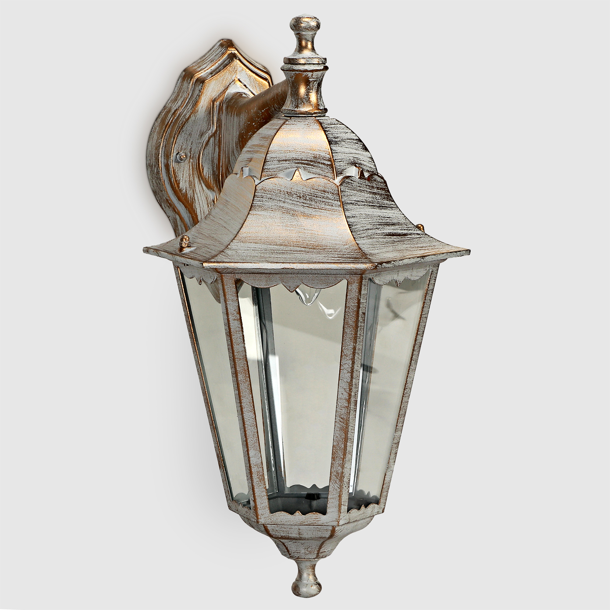 Светильник настенный садовый Amber Lamp 8002LA белое золото, цвет белое золото, прозрачный - фото 1
