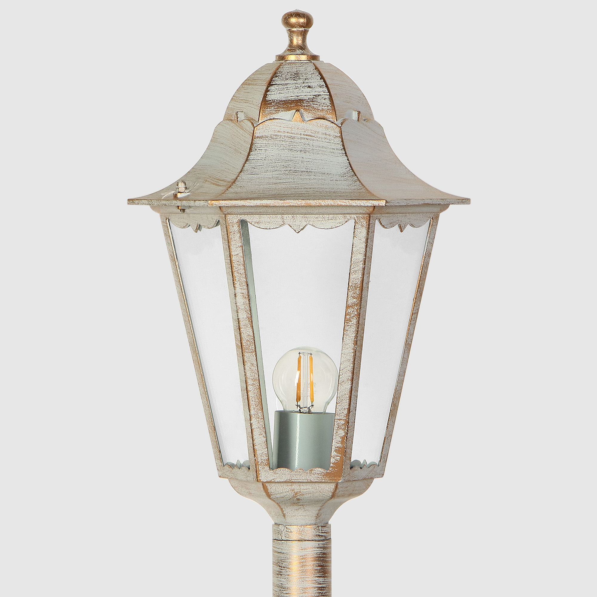 Светильник садовый Amber Lamp 8007LA напольный IP44 E27 100Вт, белое золото, цвет белое золото, прозрачный - фото 3