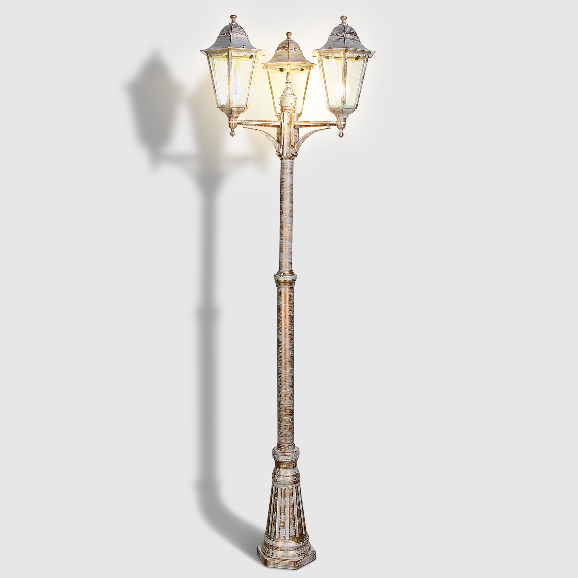 Светильник садовый Amber Lamp 9003A напольный IP44 E27 100Вт, белое золото, цвет белое золото, прозрачный - фото 2
