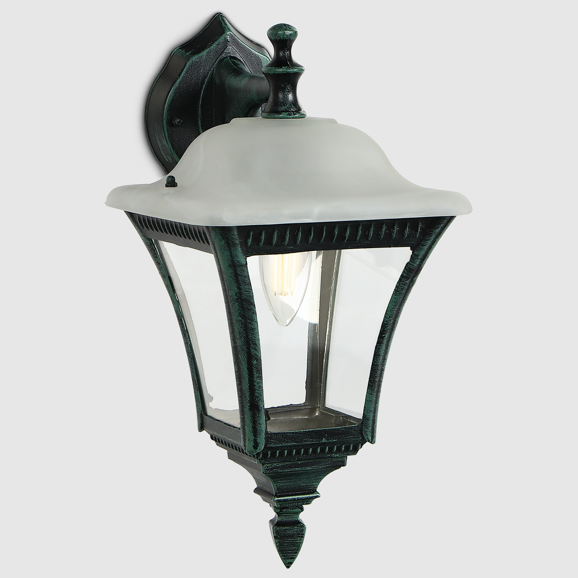 фото Светильник садовый amber lamp am8012a ip44 e27 100вт, темно-зеленый