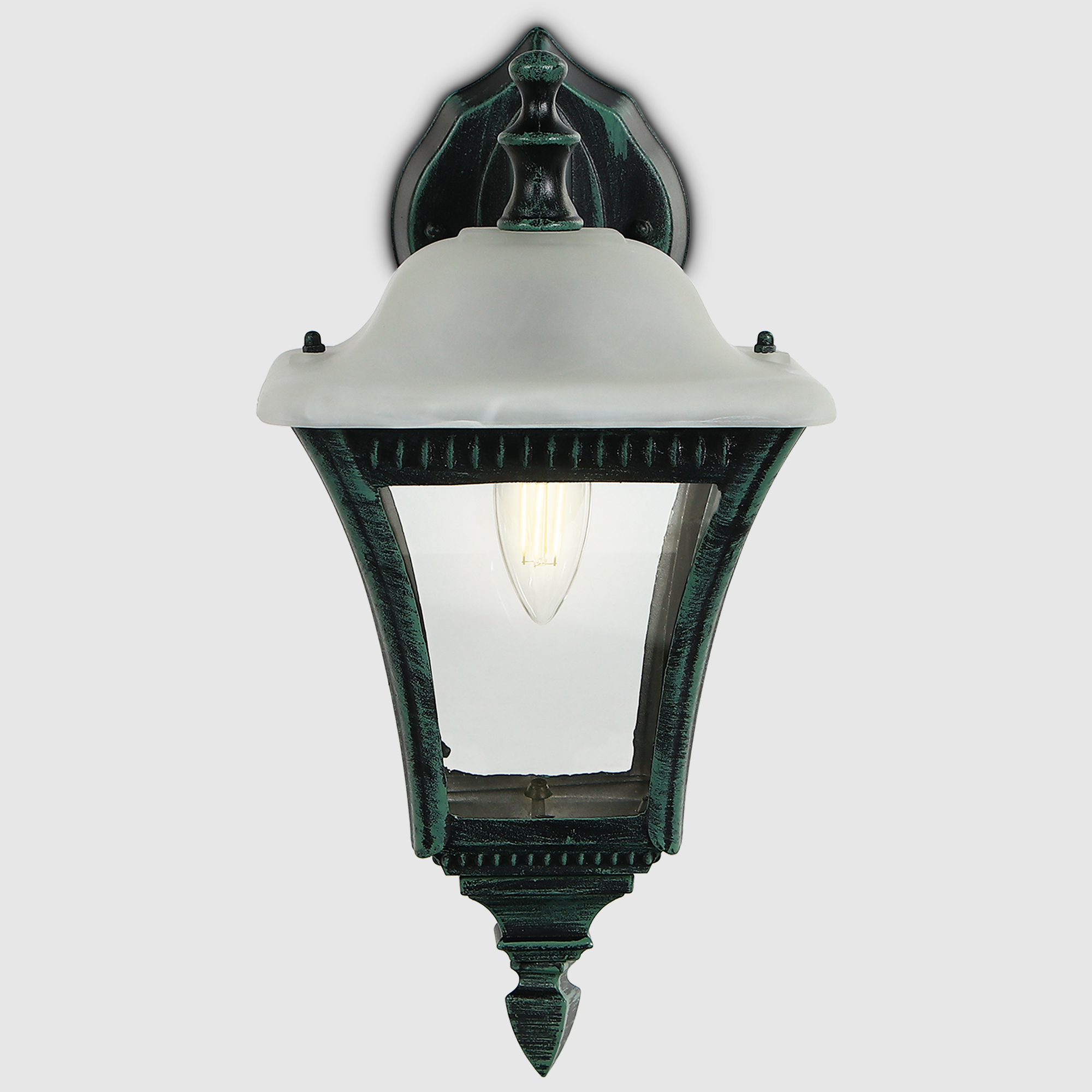 фото Светильник садовый amber lamp am8012a ip44 e27 100вт, темно-зеленый