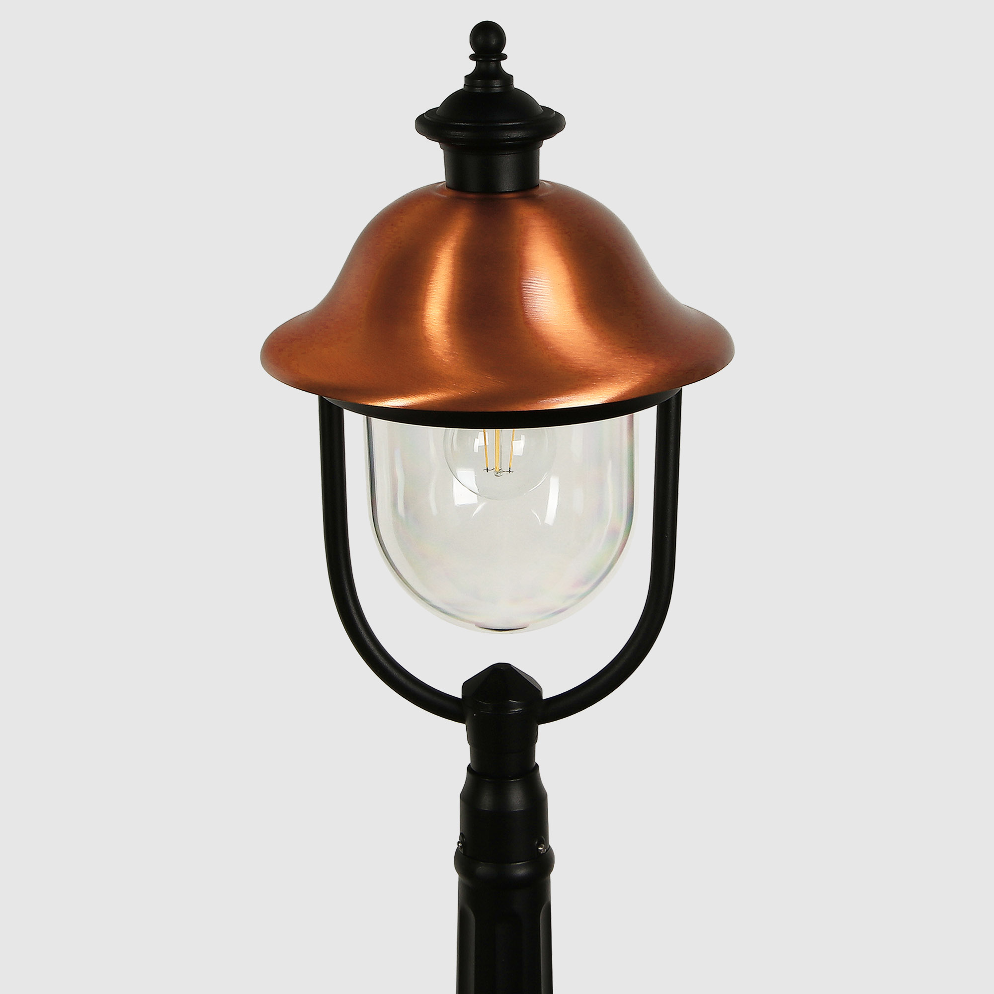 фото Светильник садовый amber lamp 8257a ip44 e27 100вт напольный, черный-медь