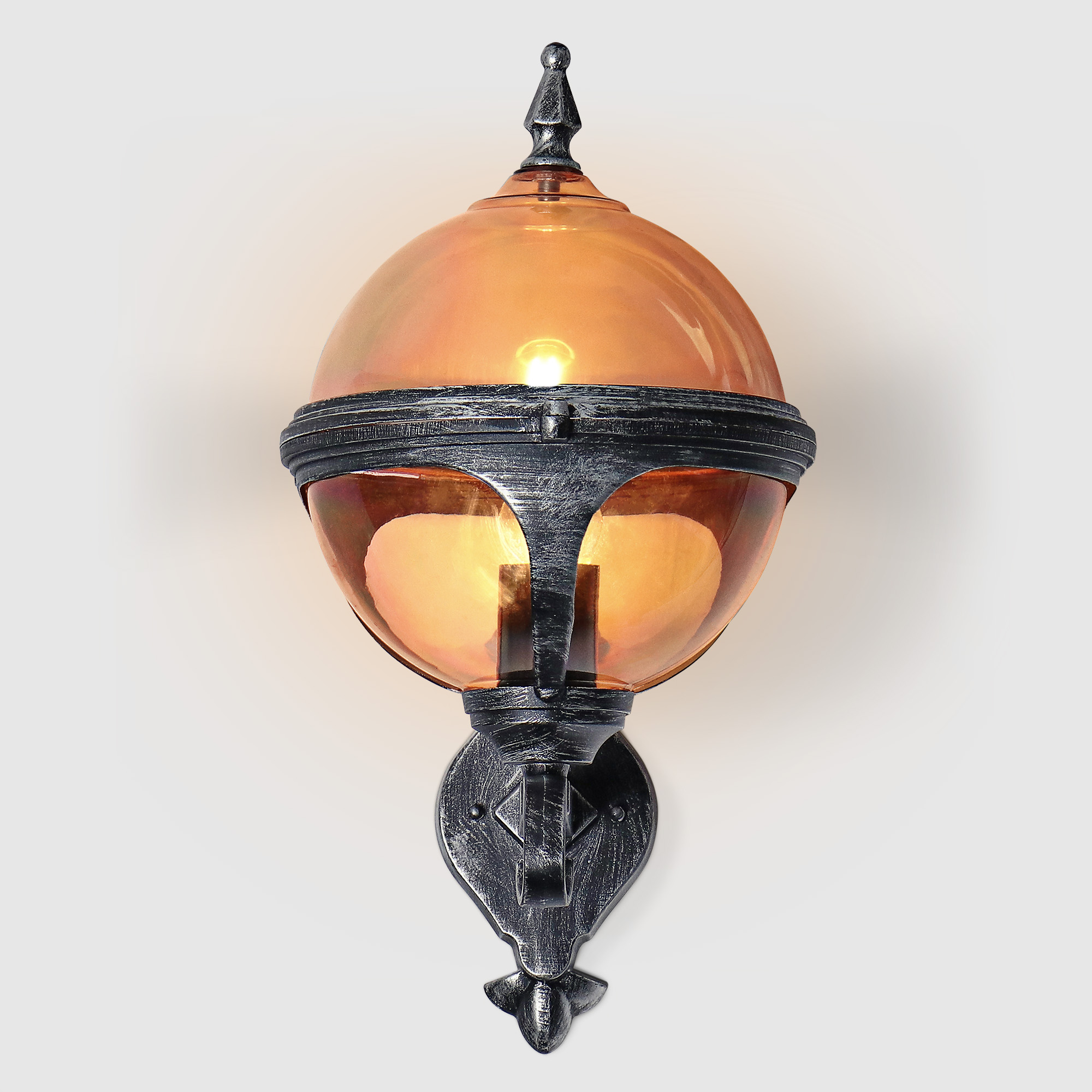 фото Светильник настенный amber lamp 8262b садовый, черное серебро