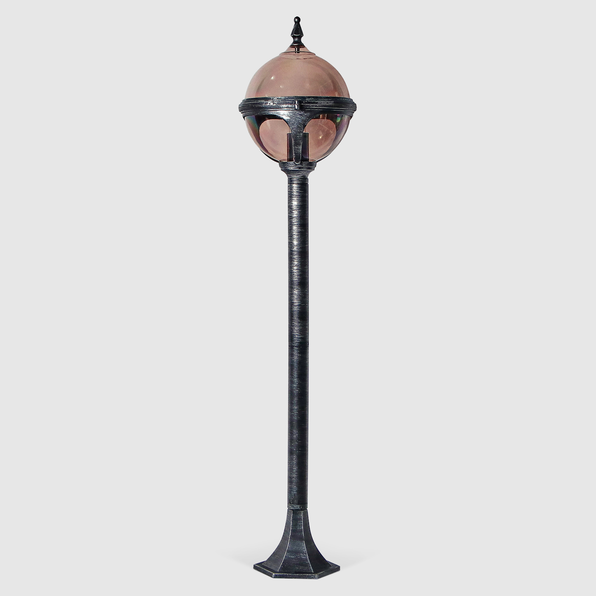 Садово-парковый светильник Amber Lamp серебряный с чёрным (8267В), цвет чёрный - фото 1