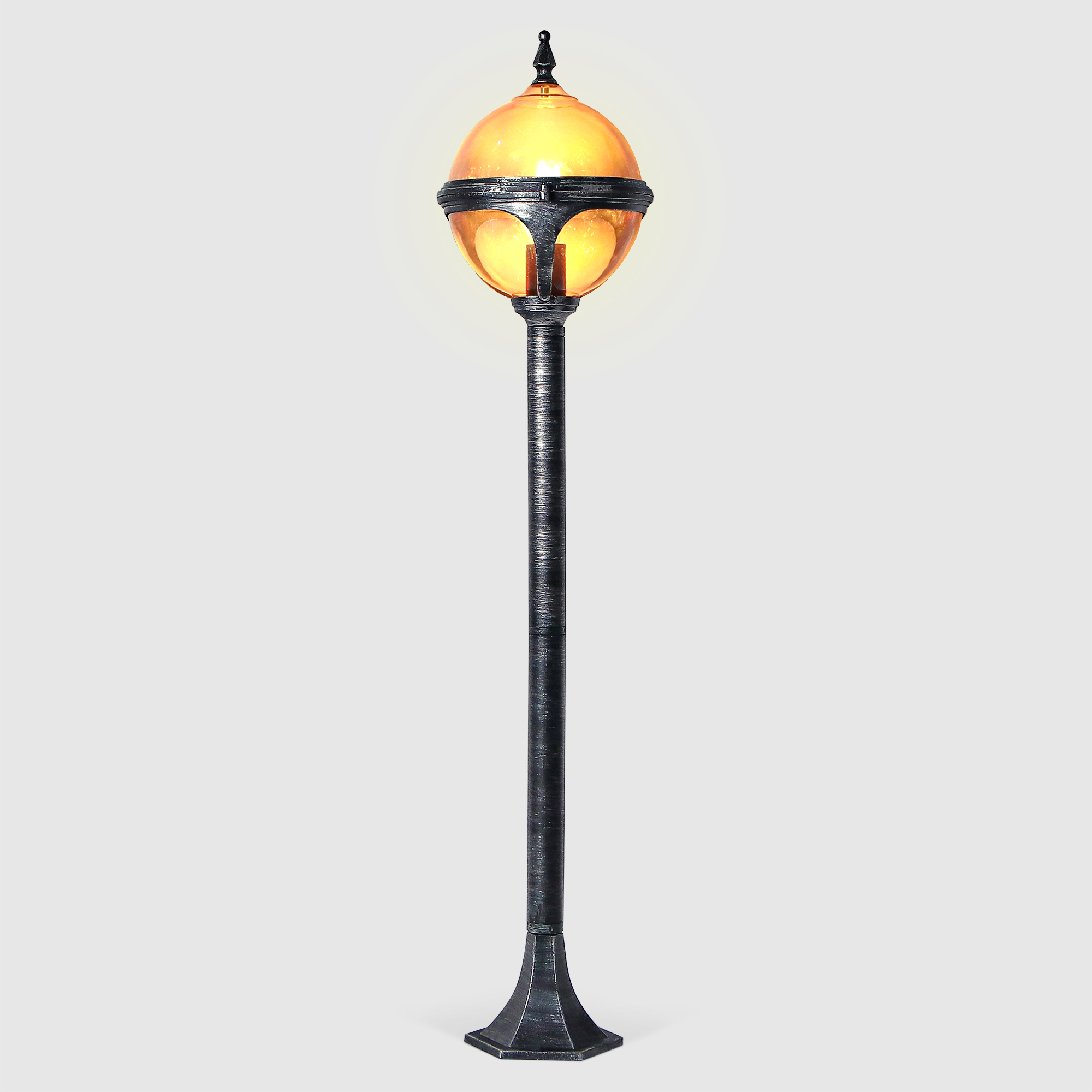 Садово-парковый светильник Amber Lamp серебряный с чёрным (8267В), цвет чёрный - фото 2