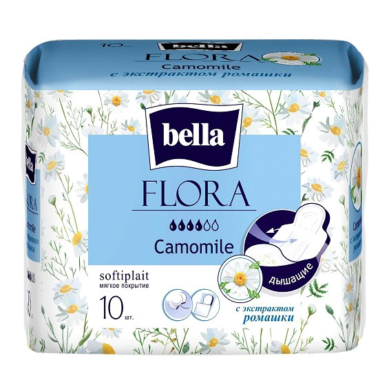 Прокладки гигиенические Bella Flora Camomile Ромашка 10 шт