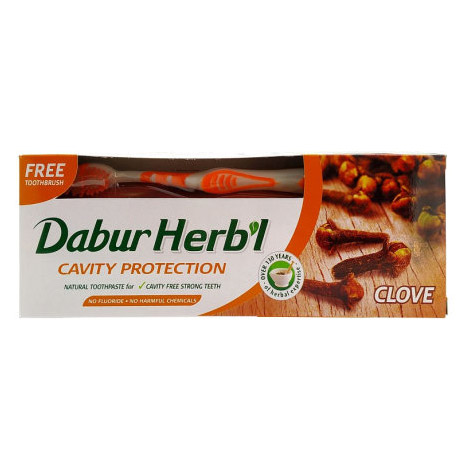 Зубная паста Dabur Herbl Clove Cavity Protection + щетка