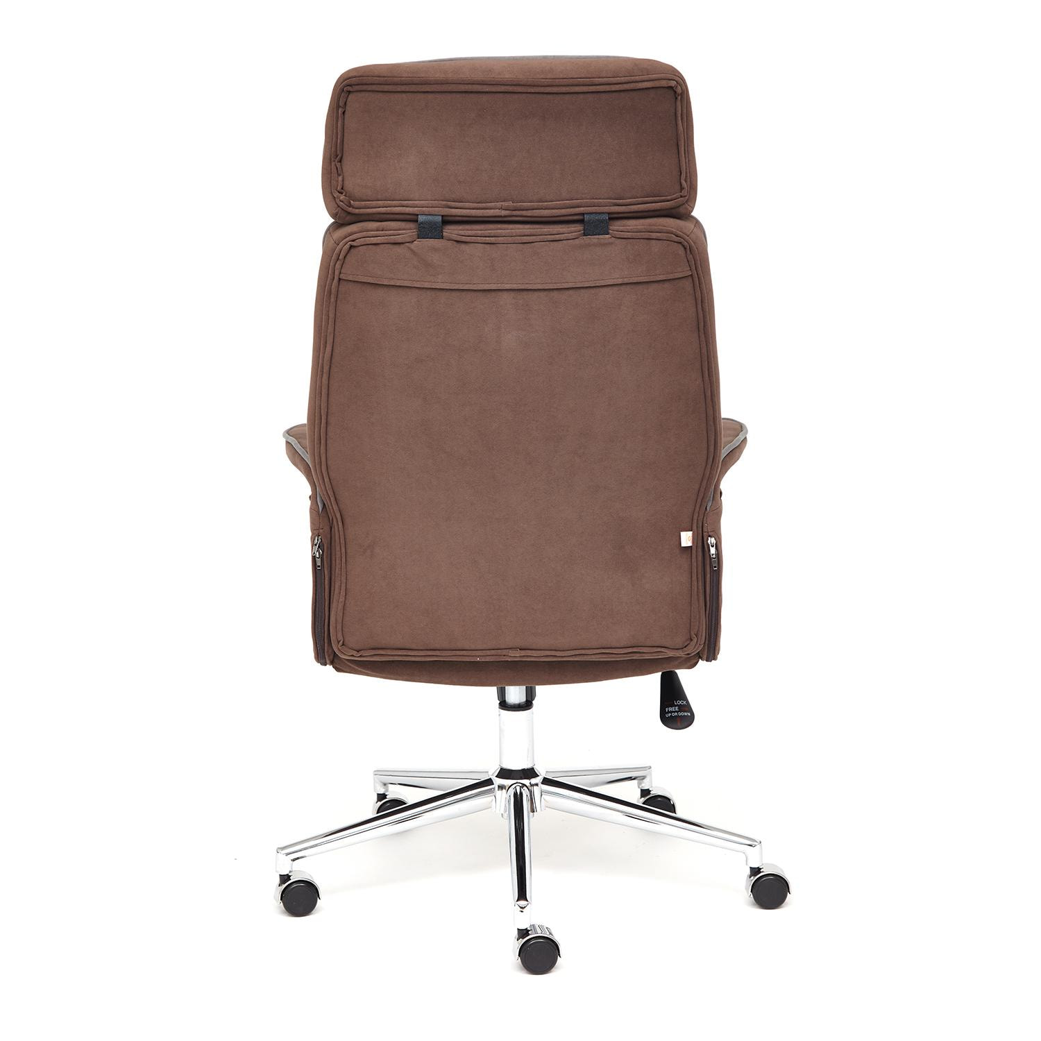 Купить Кресло ТС 64х47х128 см флок коричневый 4