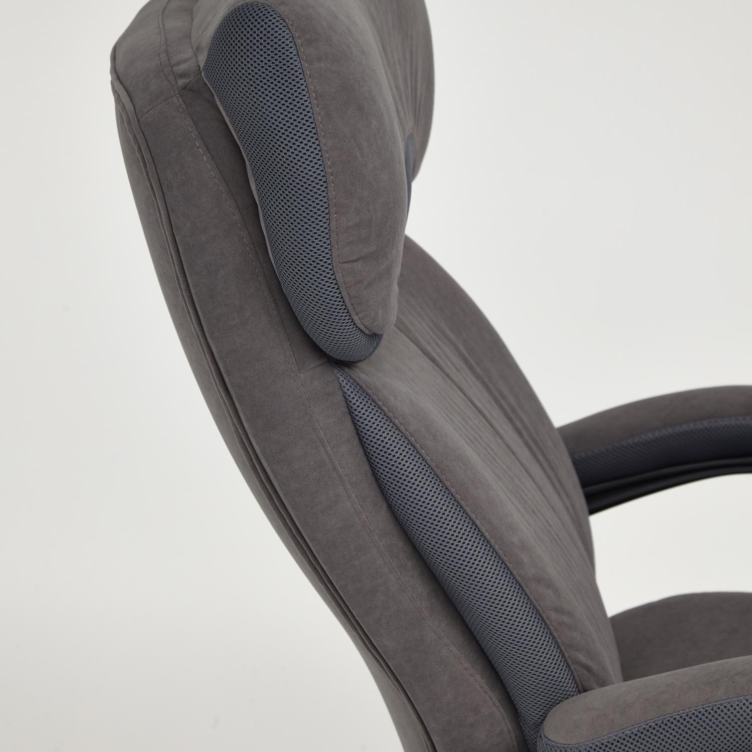 Купить Кресло ТС 70х48х129 см флок/ткань серый/серый 6