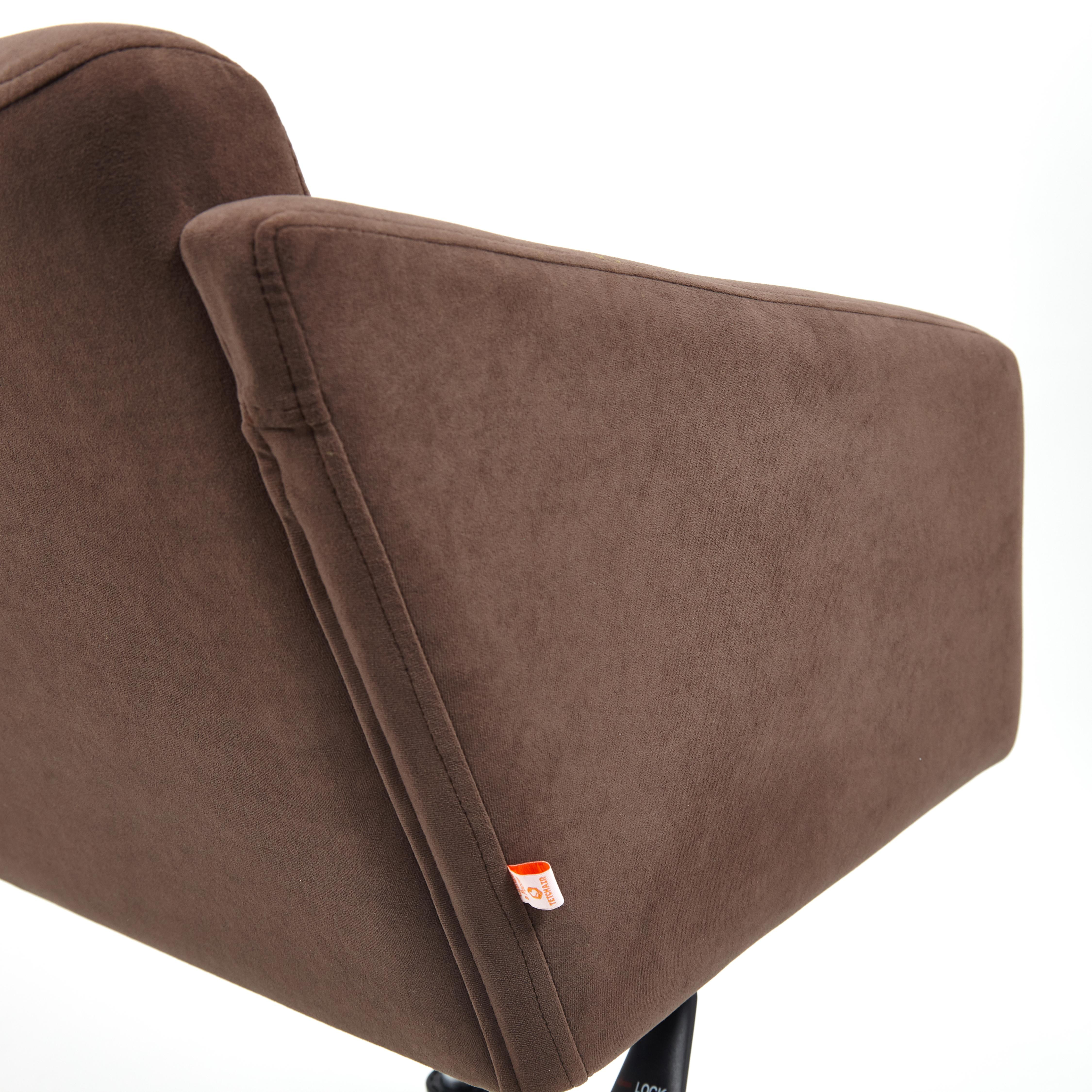 Купить Кресло ТС 61х39х98 см флок хром коричневый 9