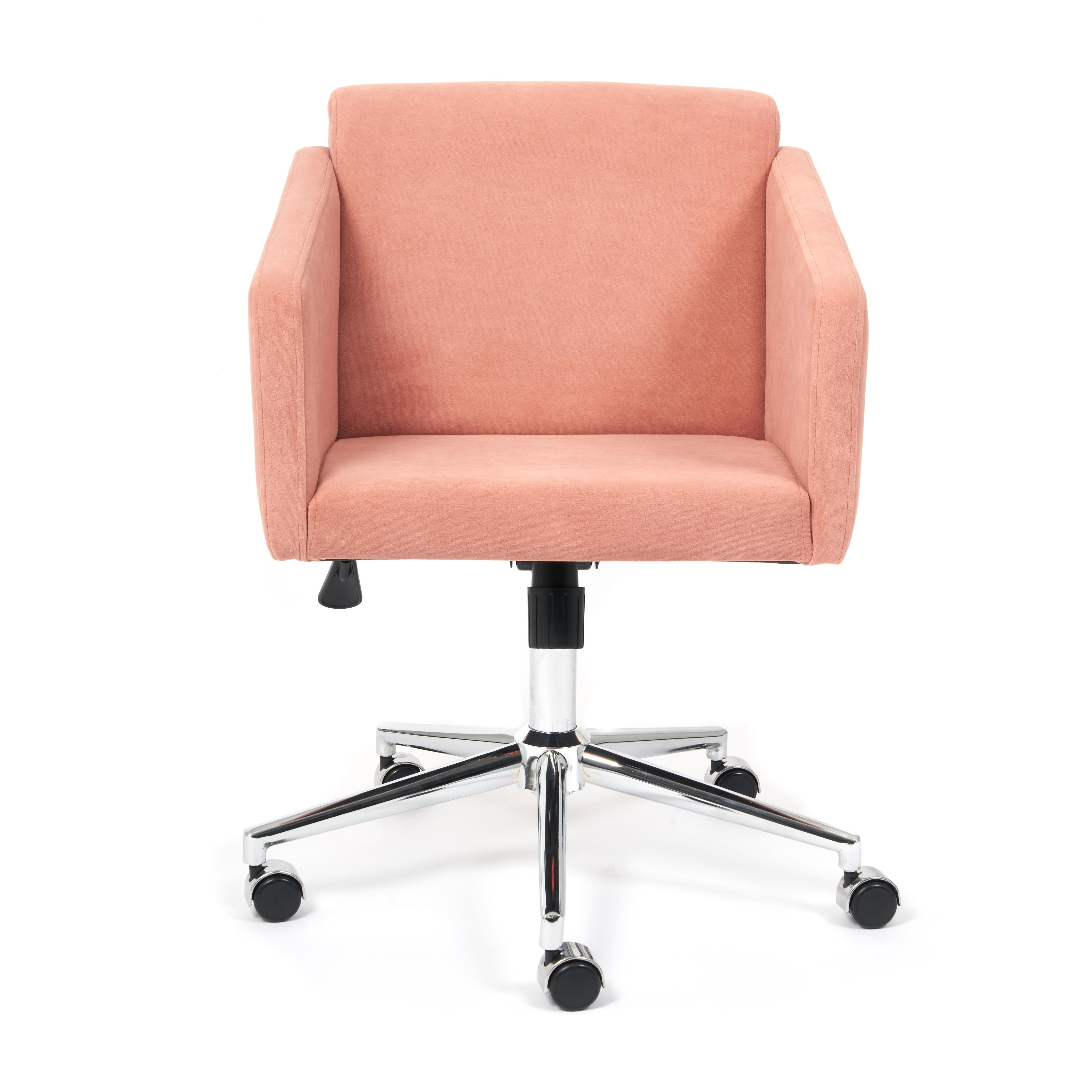 Купить Кресло ТС 61х39х98 см флок хром розовый 3