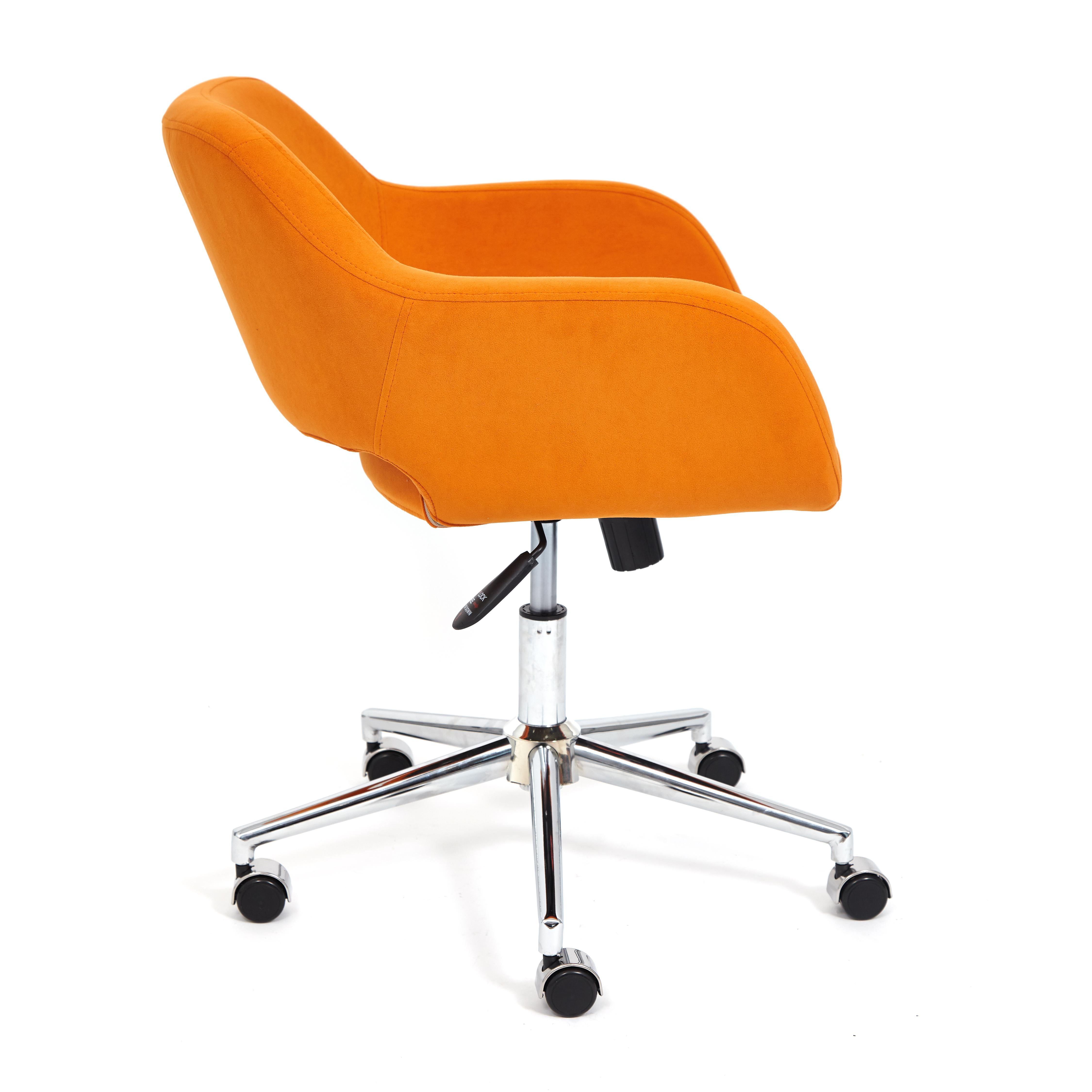 Купить Кресло ТС 66х54х95 см флок хром оранжевый 2