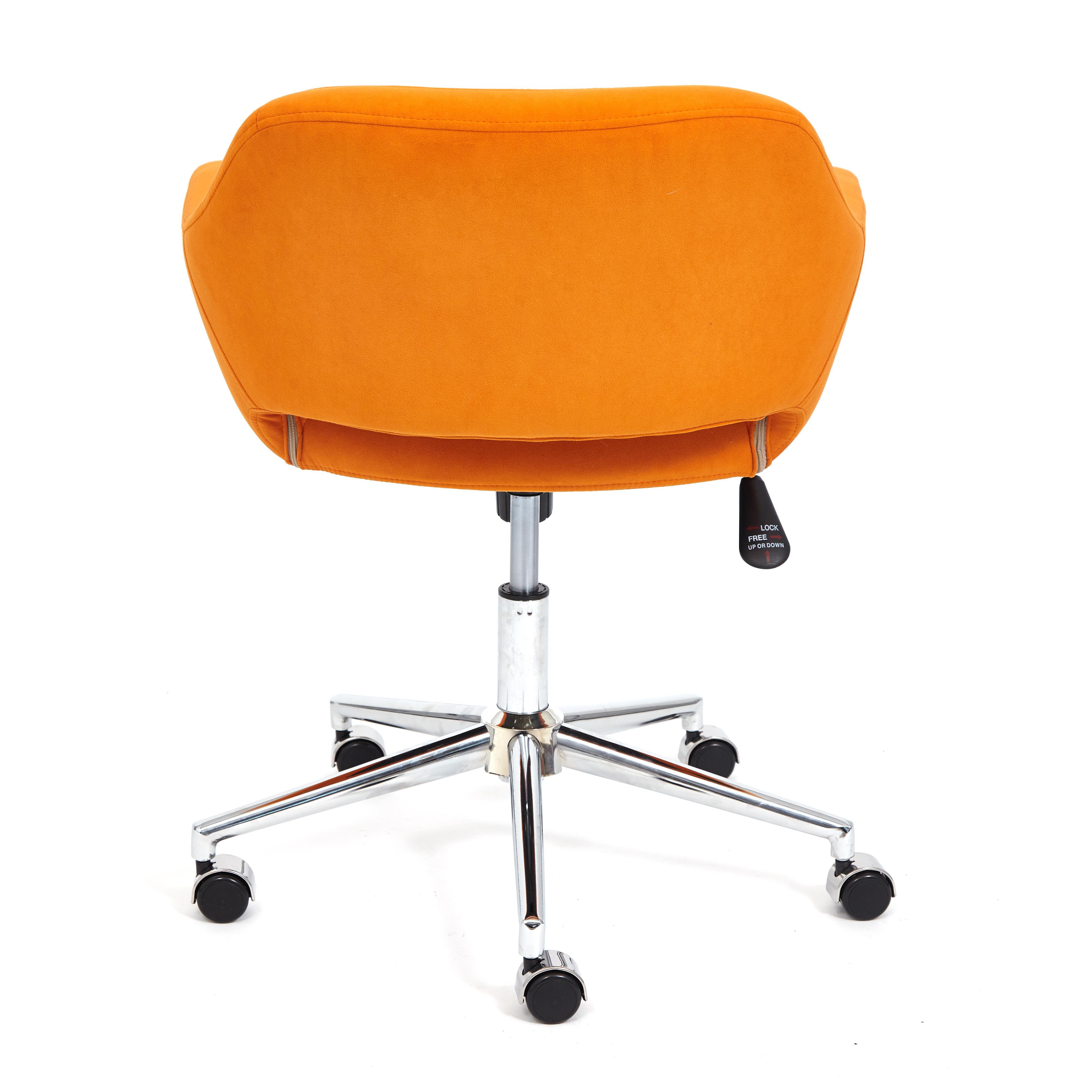 Купить Кресло ТС 66х54х95 см флок хром оранжевый 4