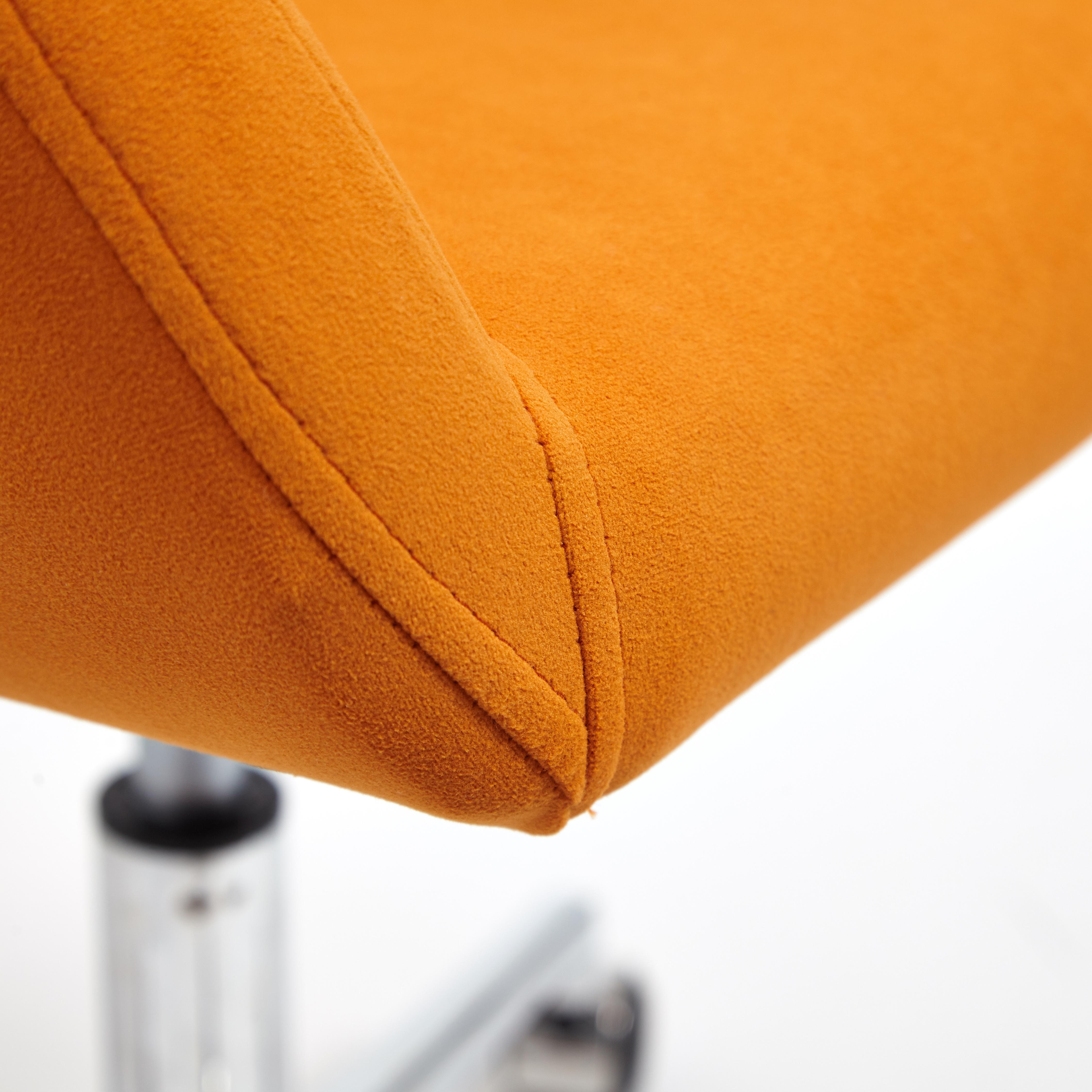 Купить Кресло ТС 66х54х95 см флок хром оранжевый 7