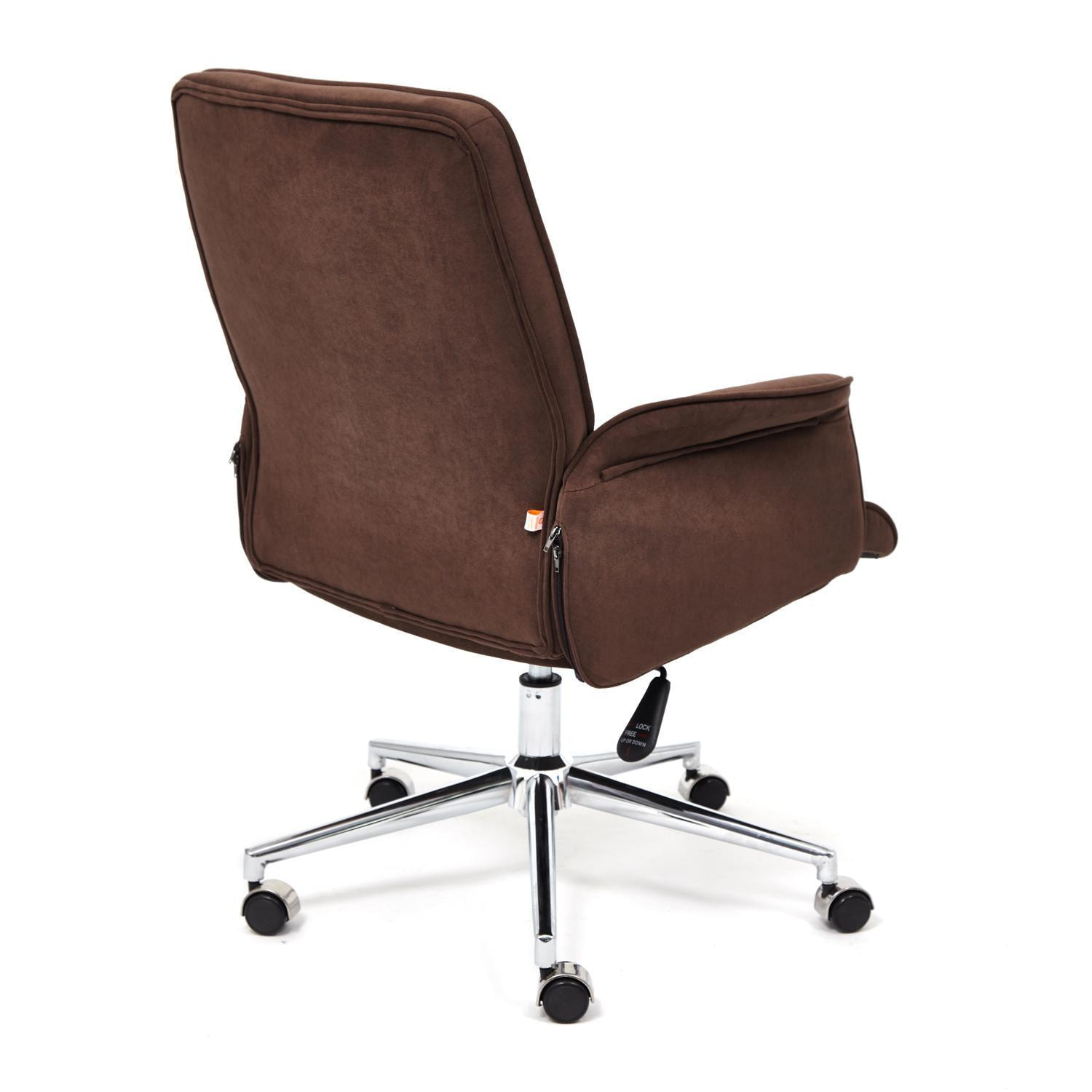 Купить Кресло ТС 64х45х128 см флок коричневый 3