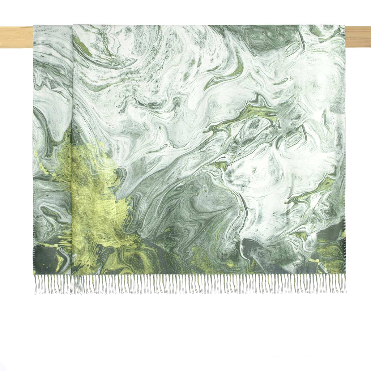 Плед Arya Home Marble зелёный 200х220 см - фото 1