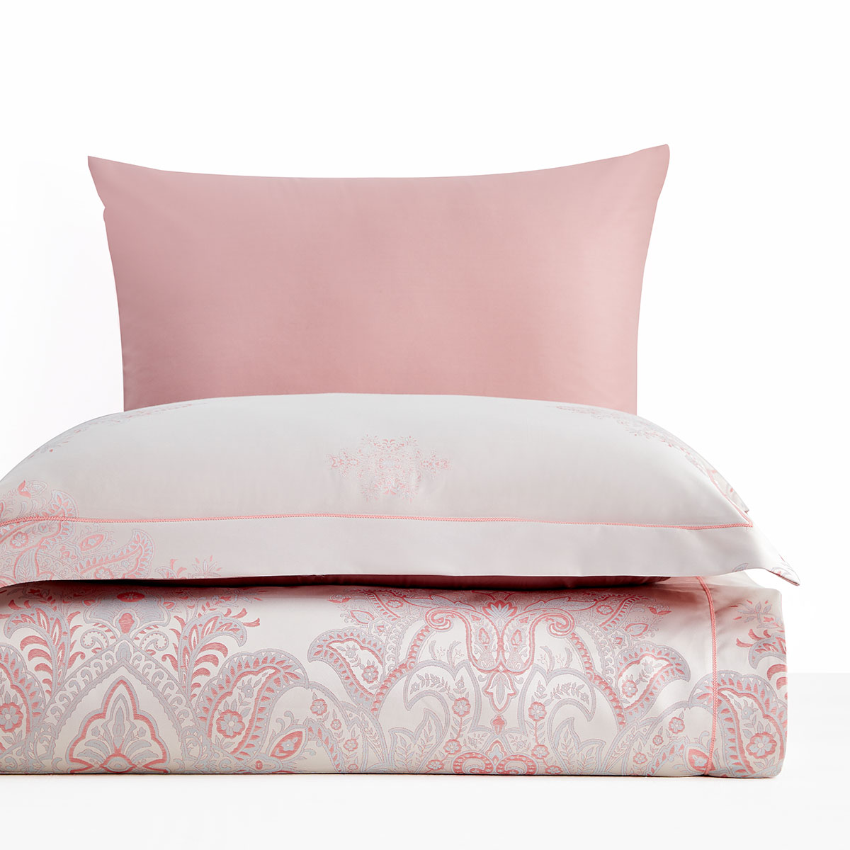 Комплект постельного белья Arya Home Majestik Clara розовый Евро, размер Евро - фото 2
