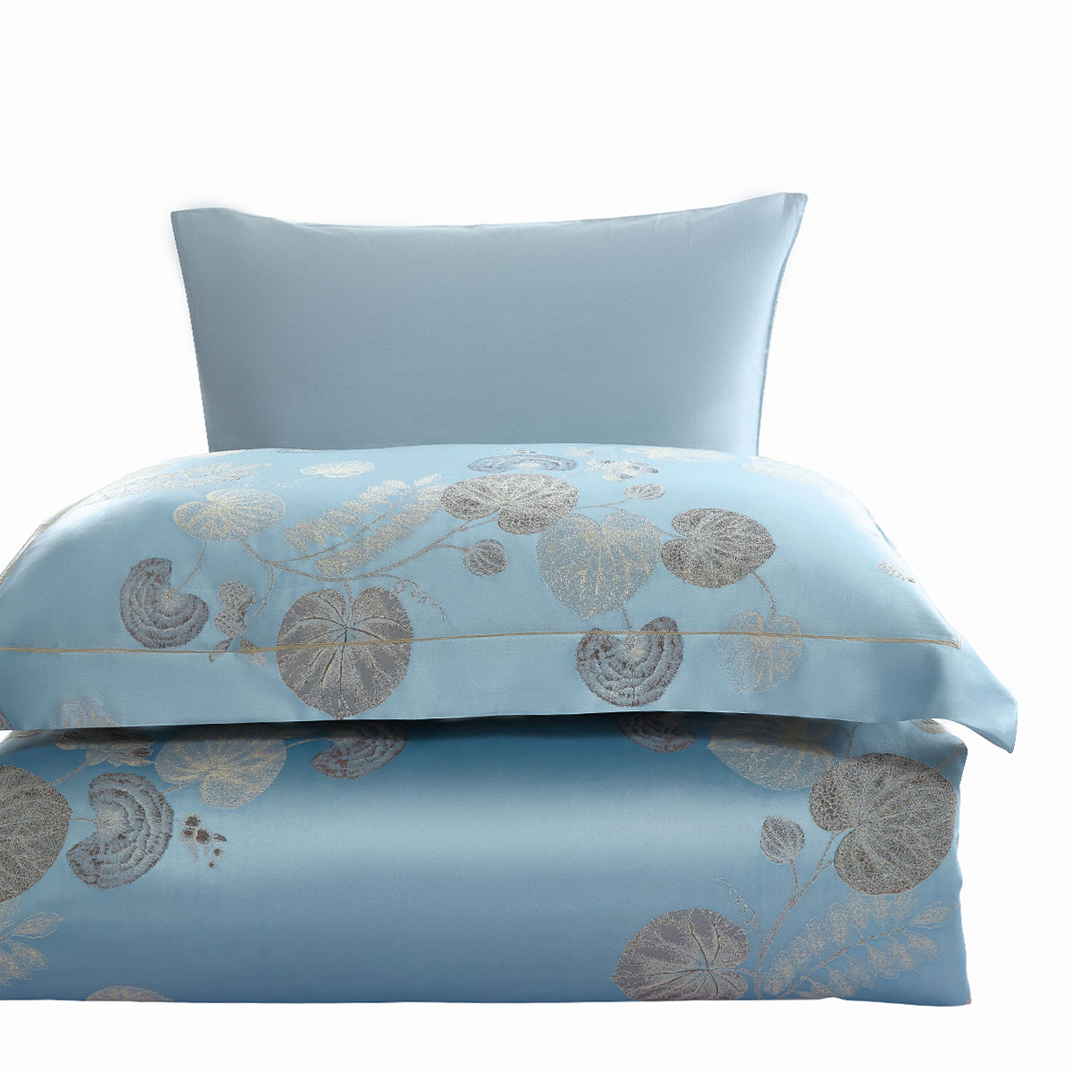 Комплект постельного белья Arya Home Majestik Riley голубой Евро, размер Евро - фото 2