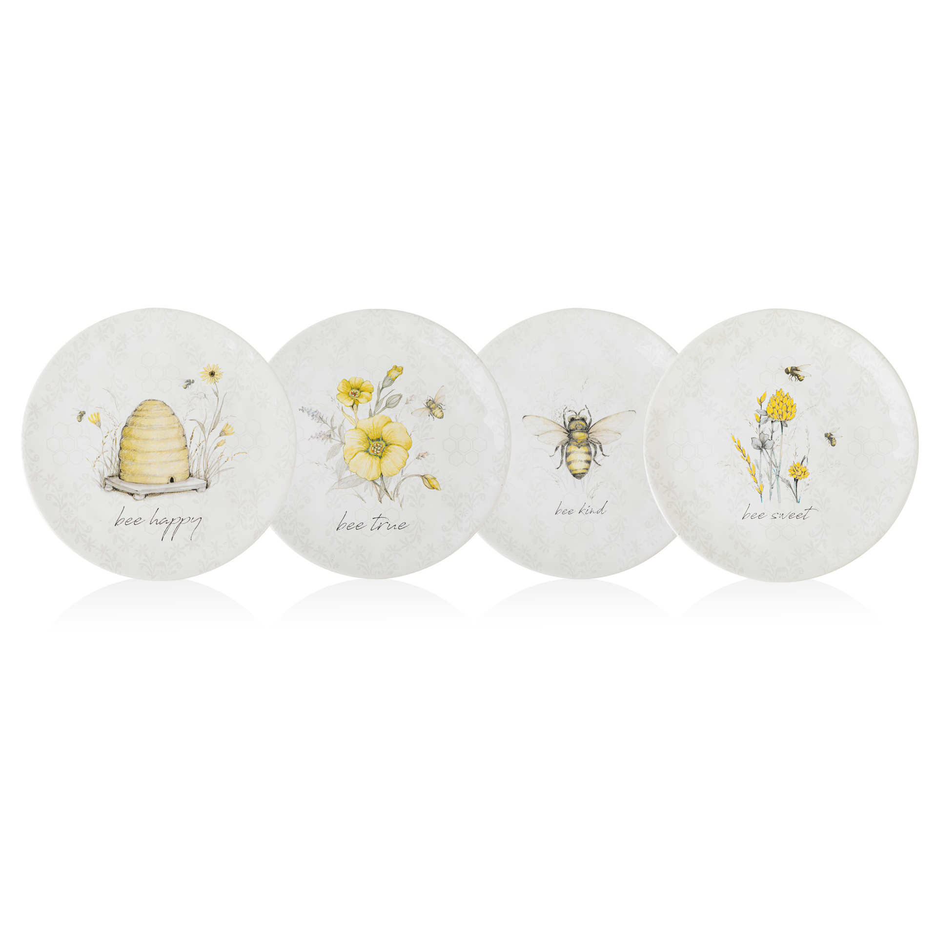 Тарелка закусочная Certified Int Пчелки 21 см (CER28141-1), цвет белый - фото 3