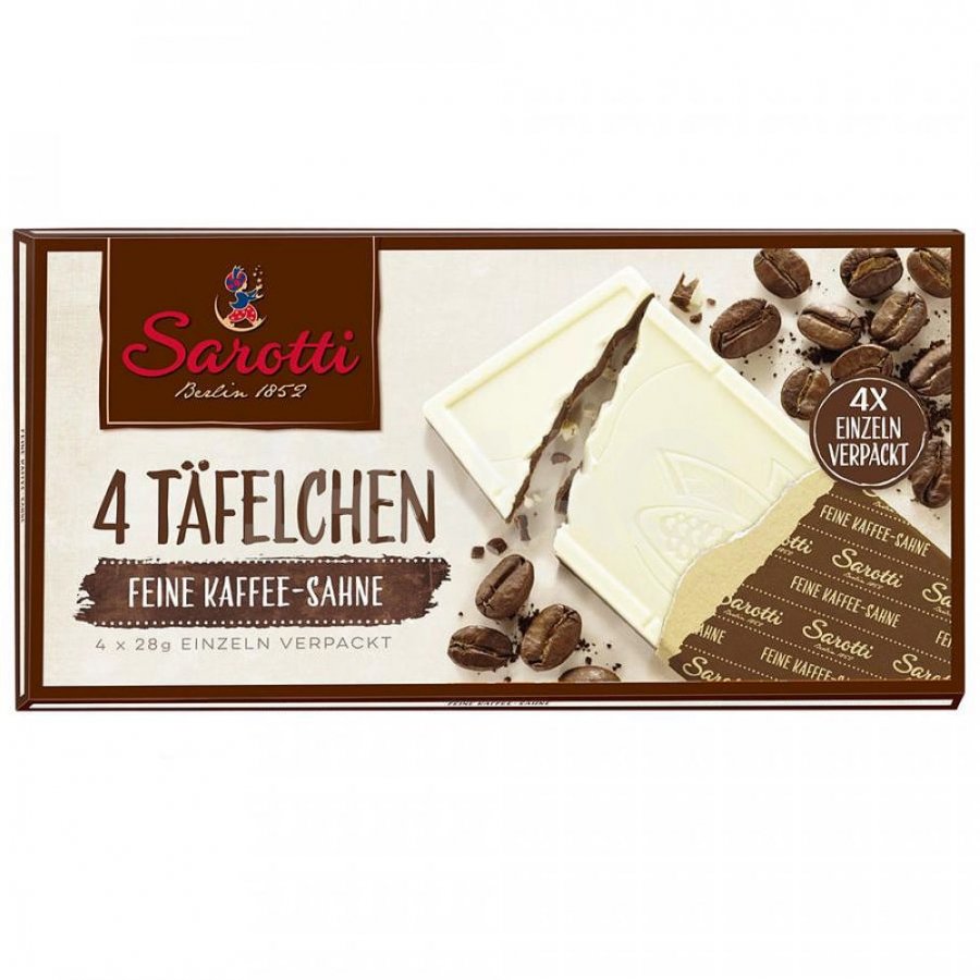 Шоколад молочный Sarotti Mini Кофе со сливками и белым шоколадом, 115 г
