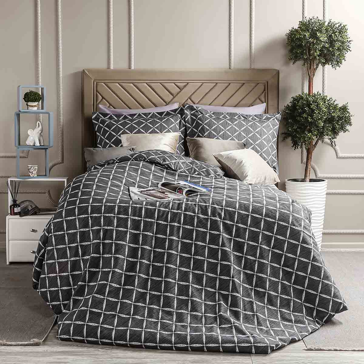 Комплект постельного белья Arya Home Simple Living Dany Полуторный, цвет серый, размер Полуторный - фото 1