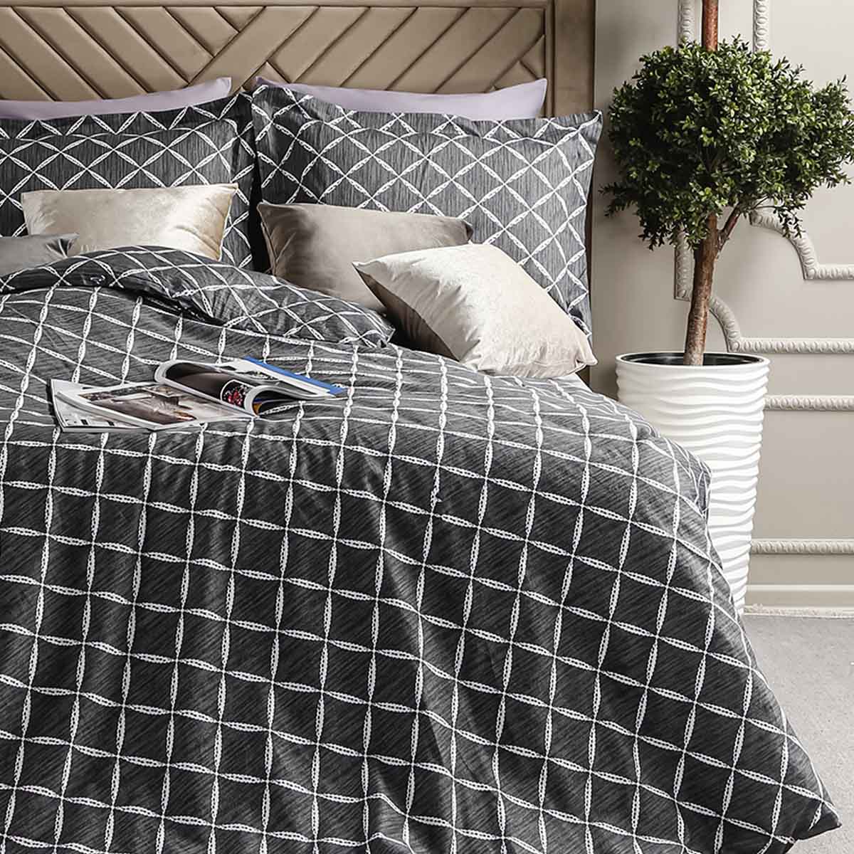Комплект постельного белья Arya Home Simple Living Dany Полуторный, цвет серый, размер Полуторный - фото 2