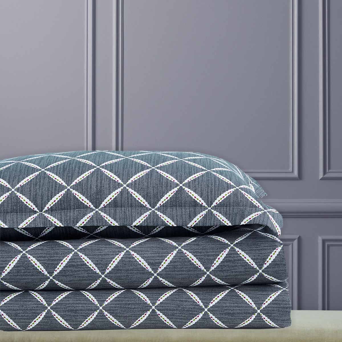 Комплект постельного белья Arya Home Simple Living Dany Полуторный, цвет серый, размер Полуторный - фото 5