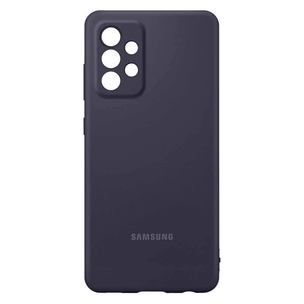 Чехол Samsung Silicone Cover для смартфона Galaxy A52, чёрный, цвет черный