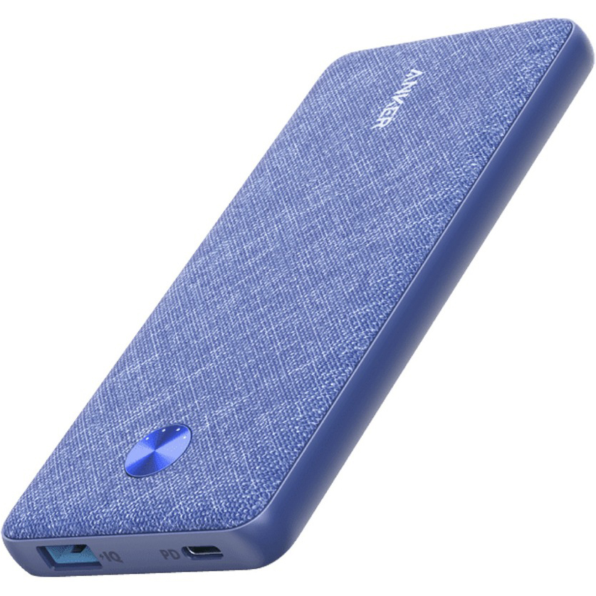 фото Внешний аккумулятор anker powercore sense fabric 10000 мач blue