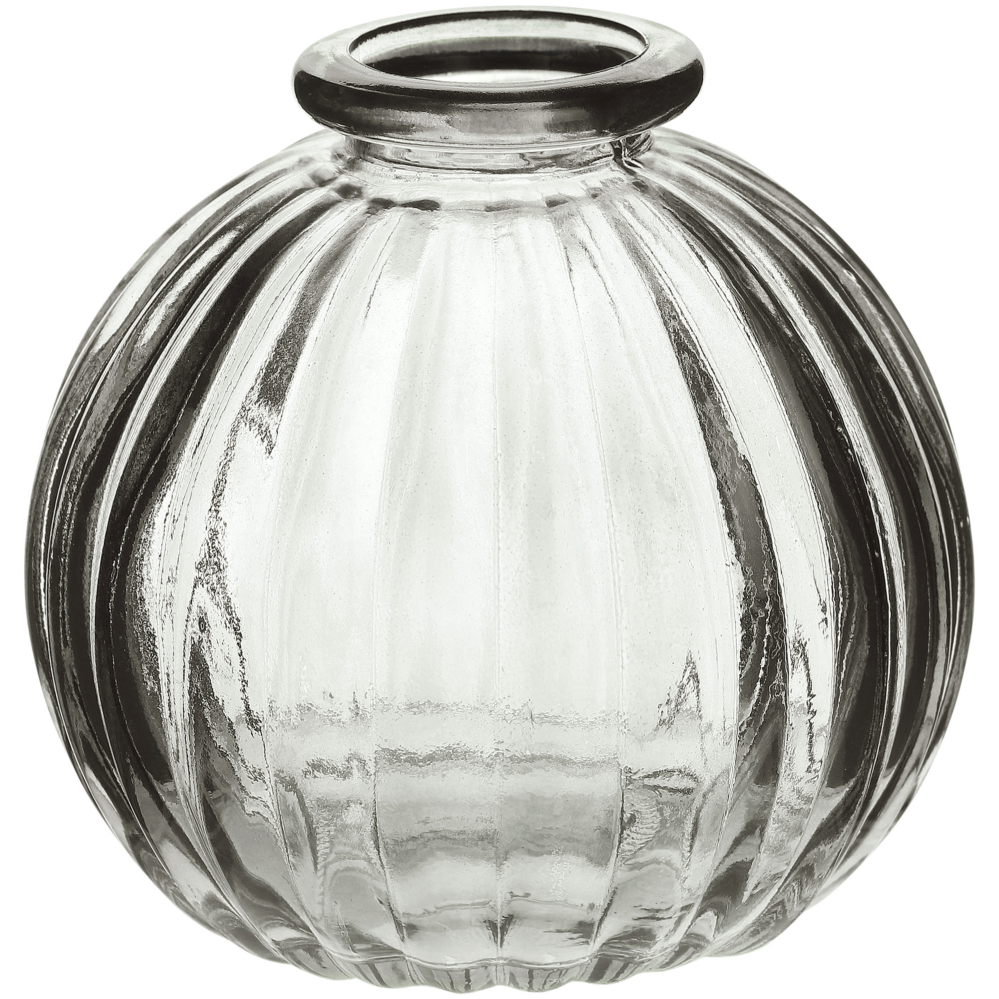 фото Ваза стеклянная hakbijl glass mini vase серая 8,5х8 см