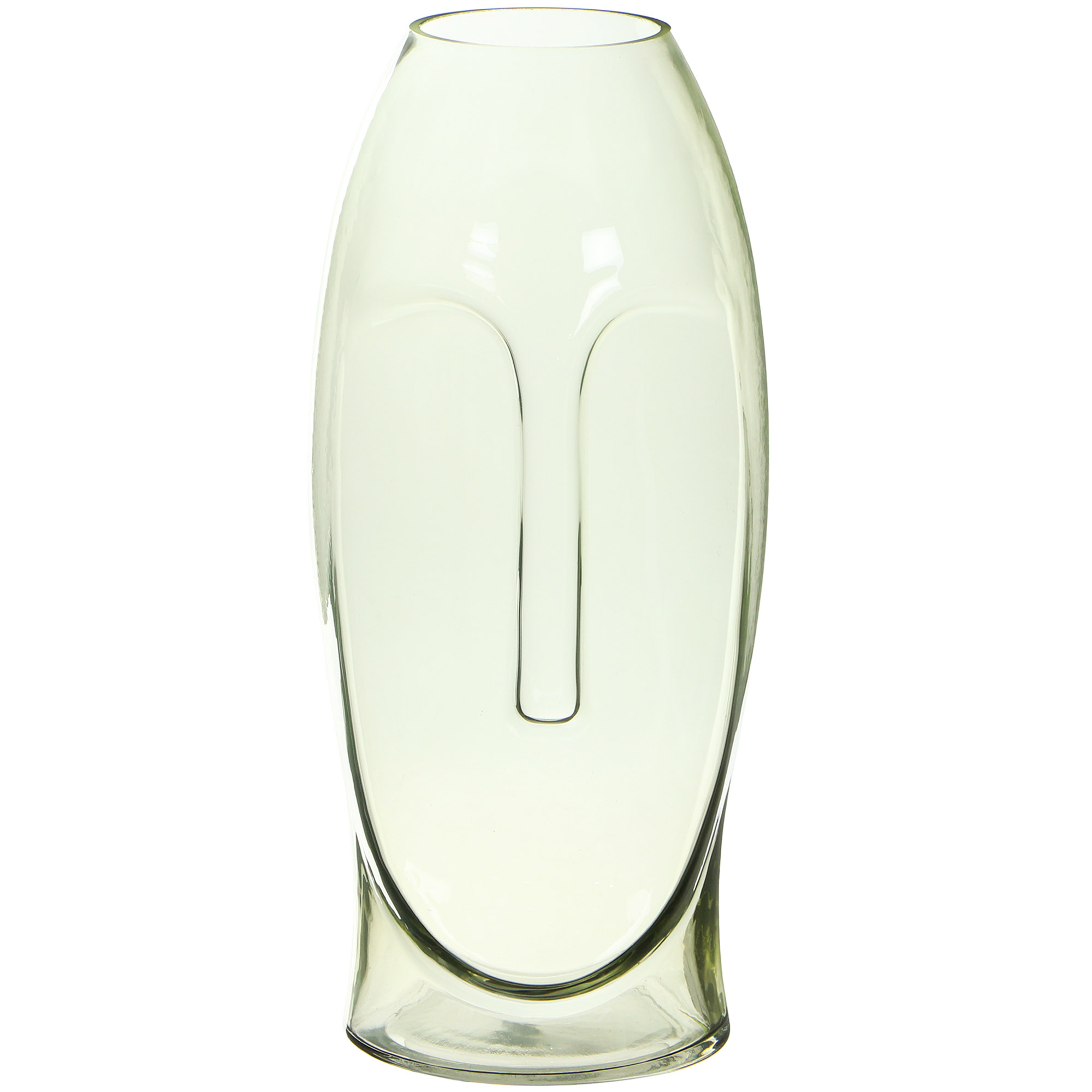 Ваза Hakbijl glass head vase д 18х40 см зеленая