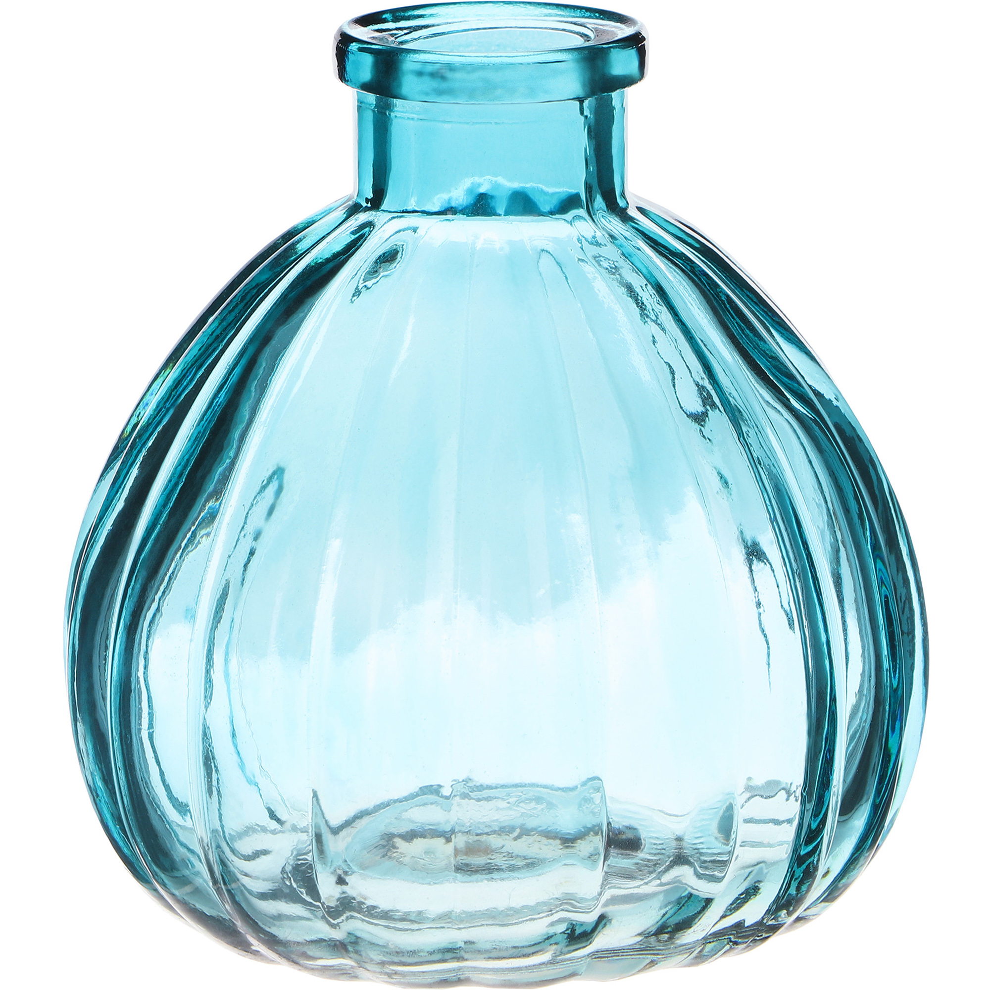 Ваза стеклянная Hakbijl Glass Mini Vase голубая 8,5х9,5 см