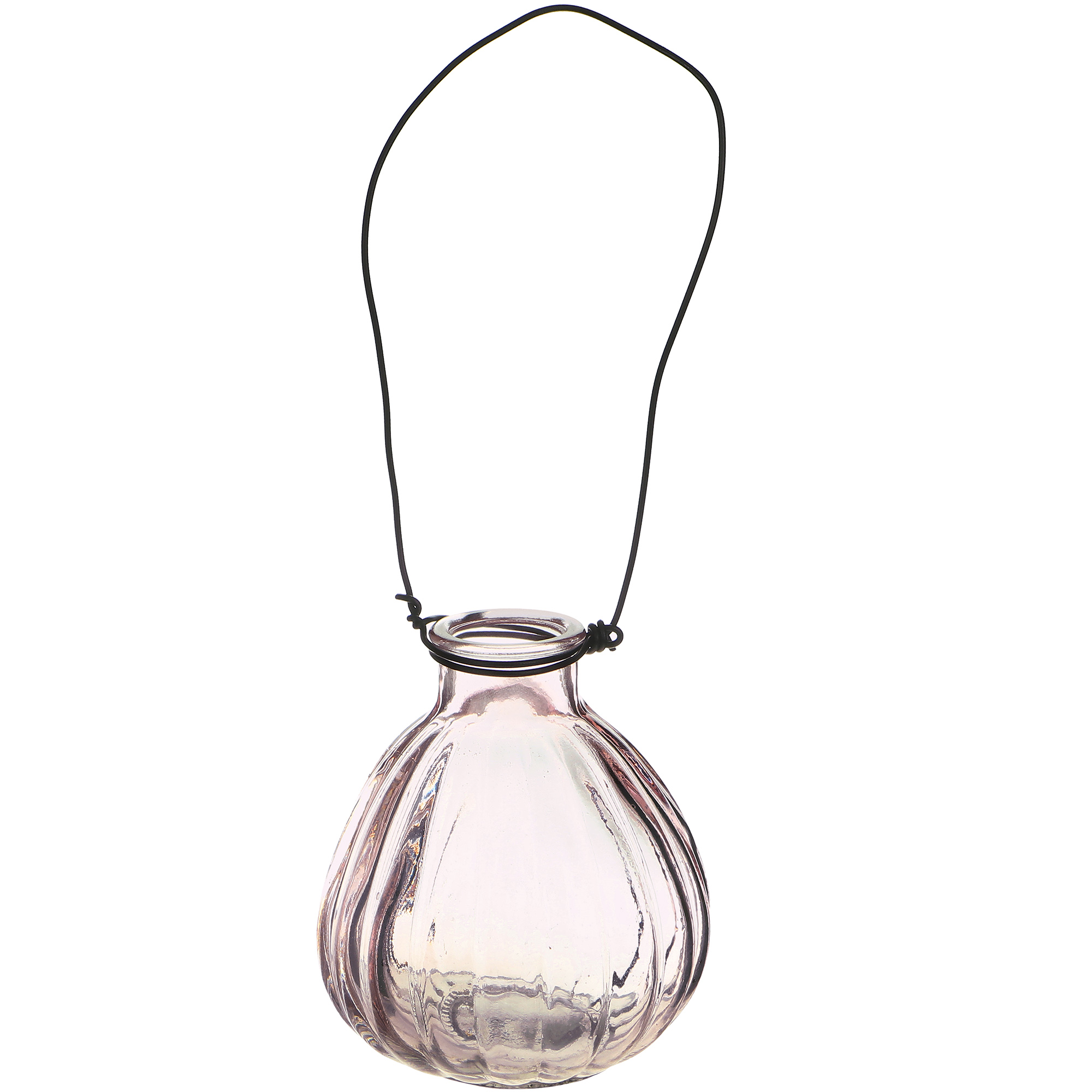 Ваза стеклянная Hakbijl Glass Mini Vase розовая 8,5х11 см