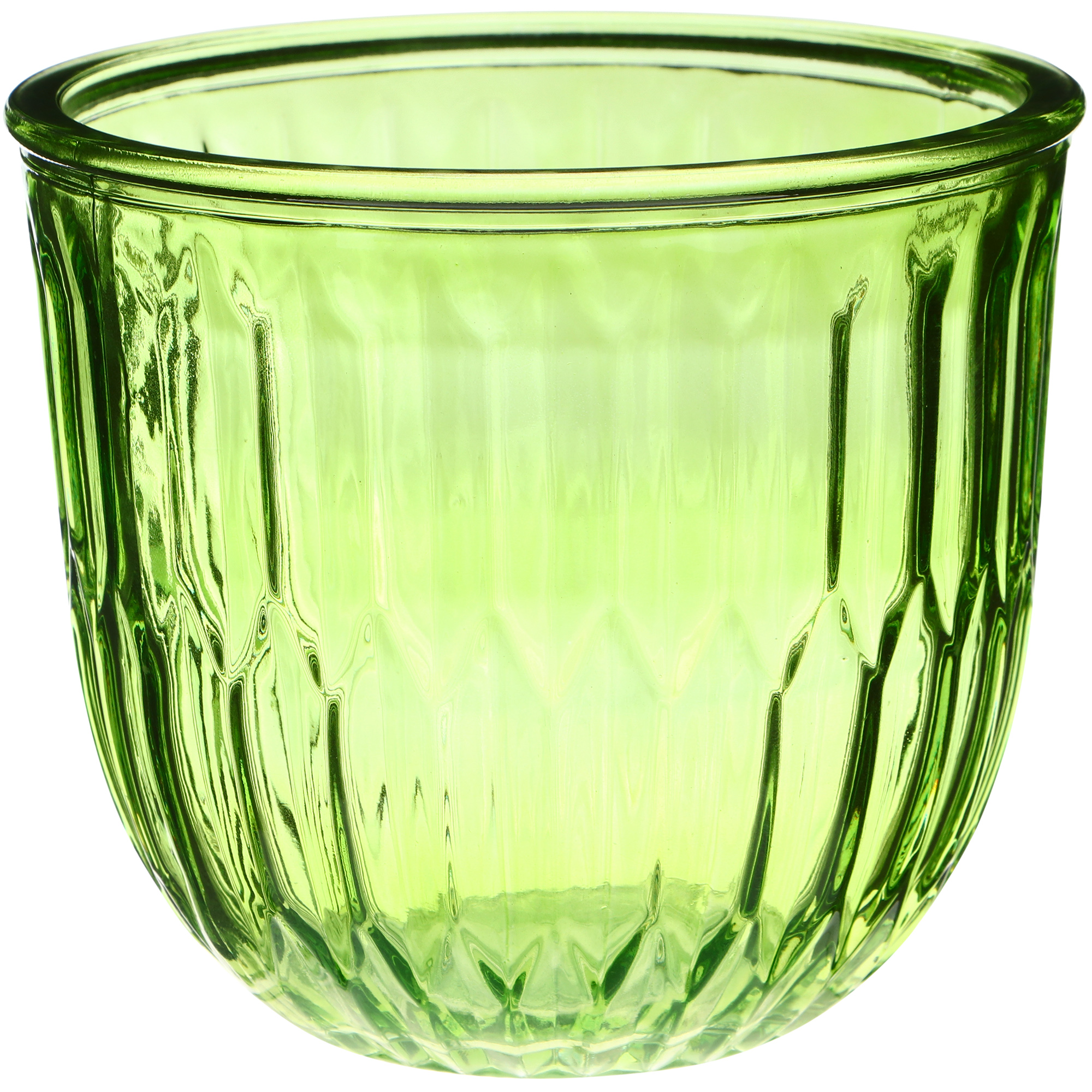 Ваза стеклянная Hakbijl Glass Flowerpot светло-зелёная 15х13,5 см