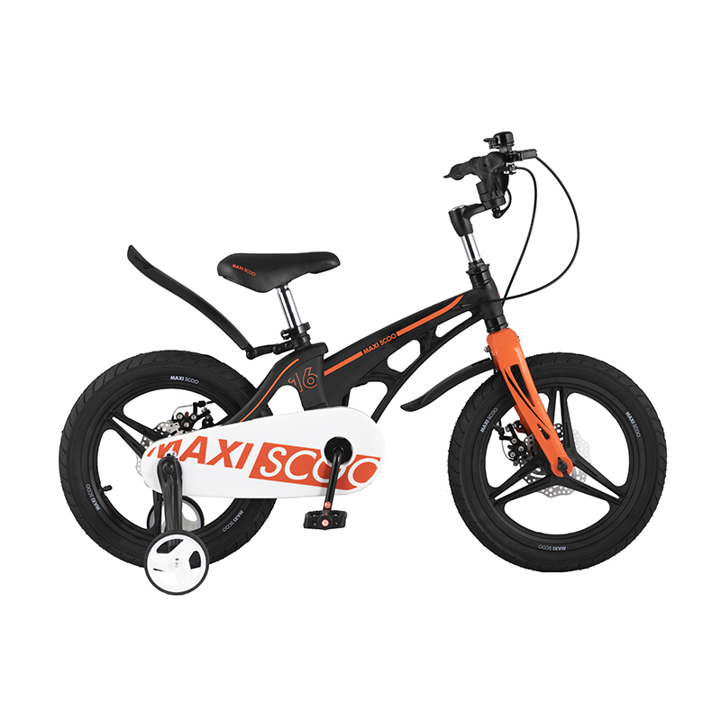 фото Детский двухколесный велосипед maxiscoo, серия "cosmic" (2021), делюкс, 16", черный матовый msc-c1608d