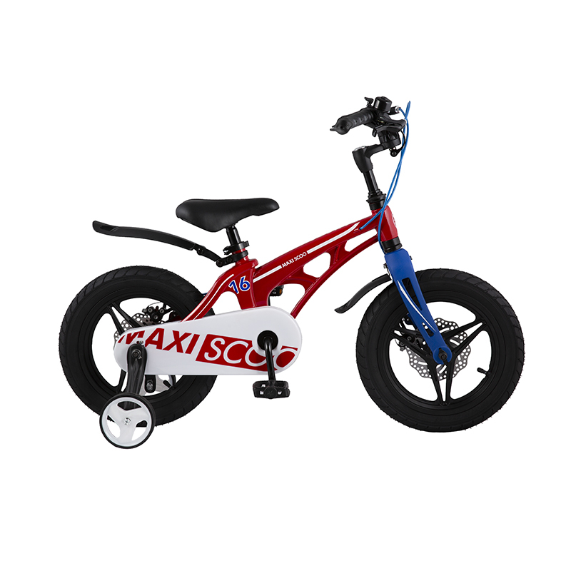 фото Детский двухколесный велосипед maxiscoo, серия "cosmic" (2021), делюкс, 16", красный msc-c1613d