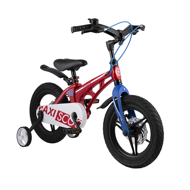 фото Детский двухколесный велосипед maxiscoo, серия "cosmic" (2021), делюкс, 18", красный msc-c1813d