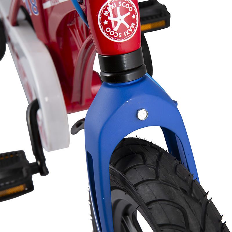 фото Детский двухколесный велосипед maxiscoo, серия "cosmic" (2021), делюкс, 18", красный msc-c1813d